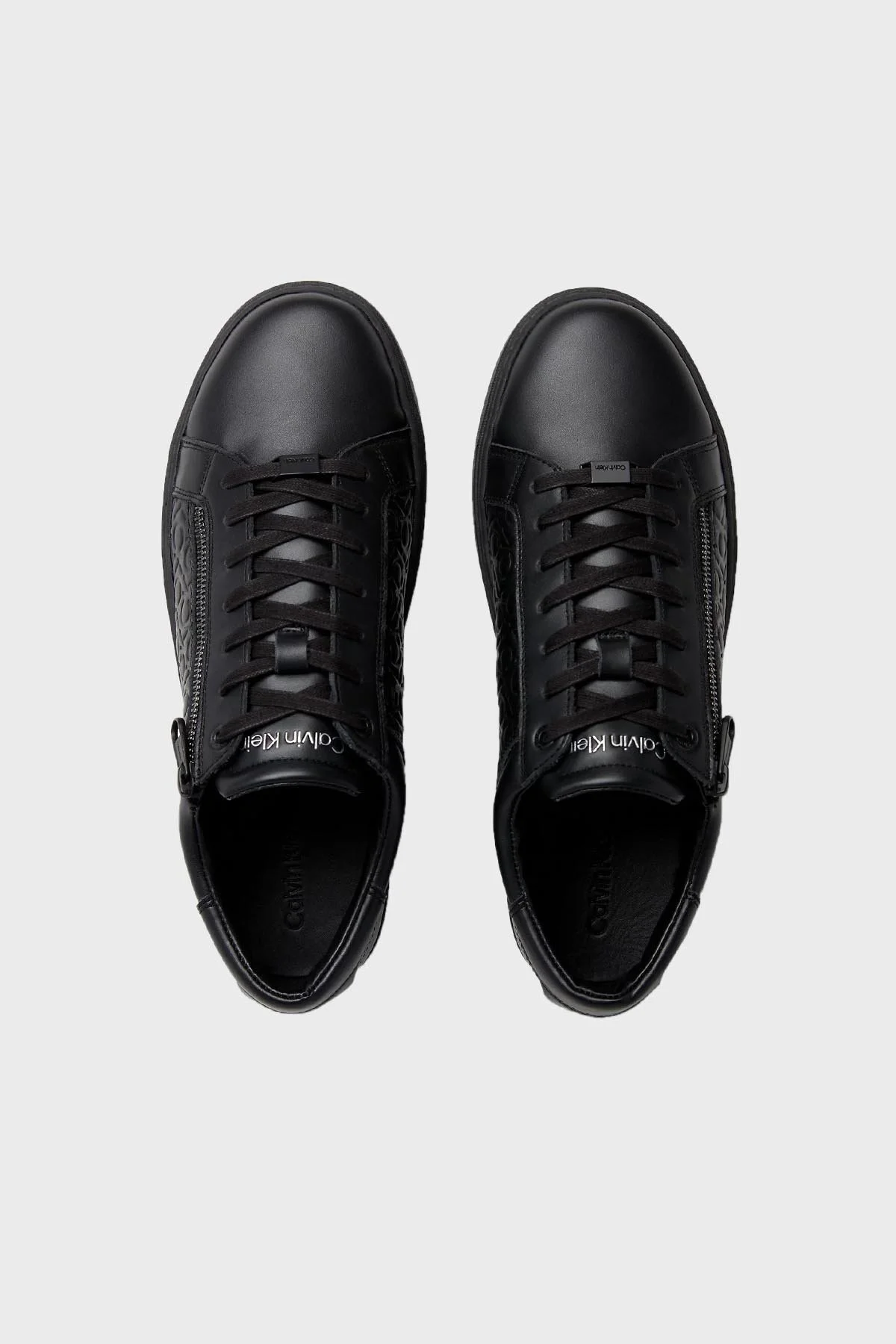 Calvin Klein Deri Logo Baskılı Yandan Fermuarlı HM0HM011880GL Erkek Ayakkabı HM0HM01188 0GL SİYAH - 5