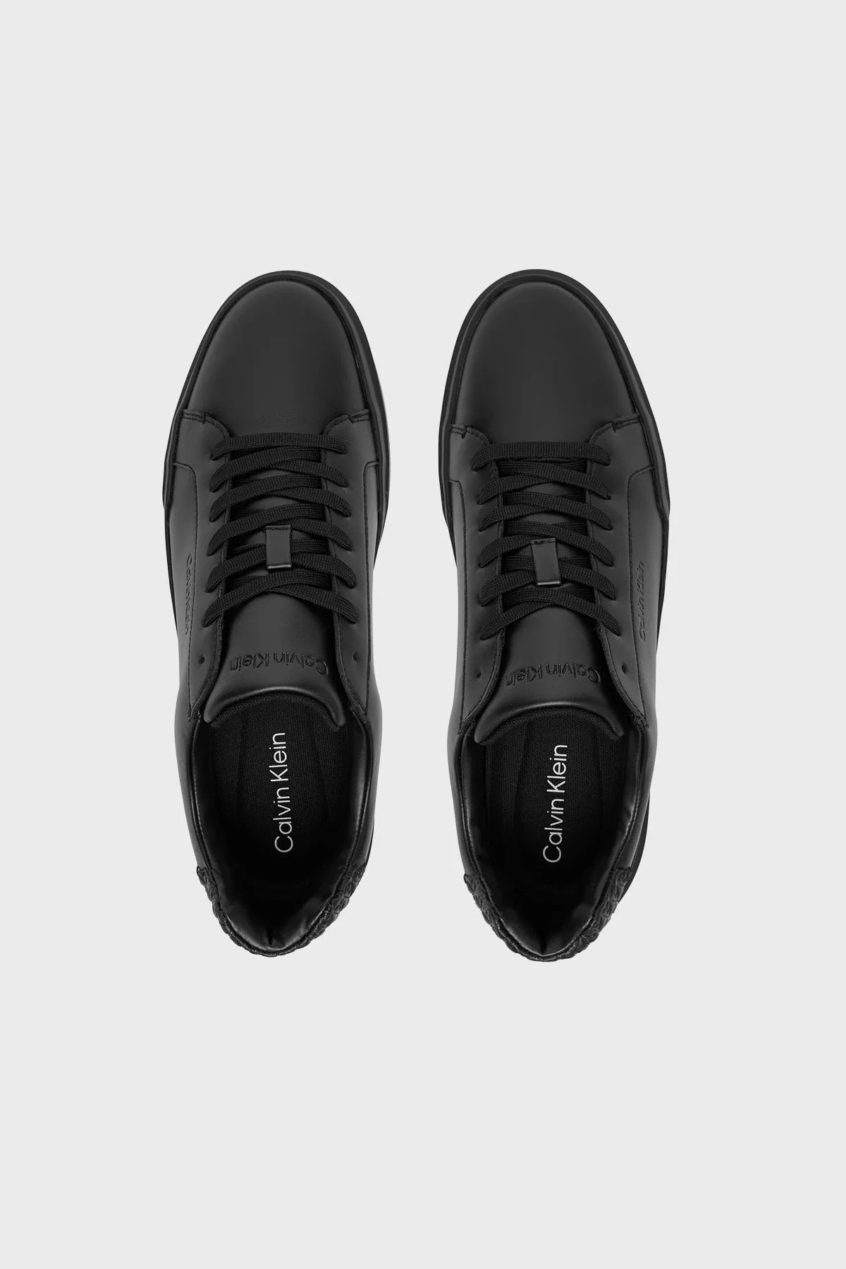 Calvin Klein Deri Logolu Bağcıklı HM0HM020700GJ Erkek Ayakkabı HM0HM02070 0GJ SİYAH - 3