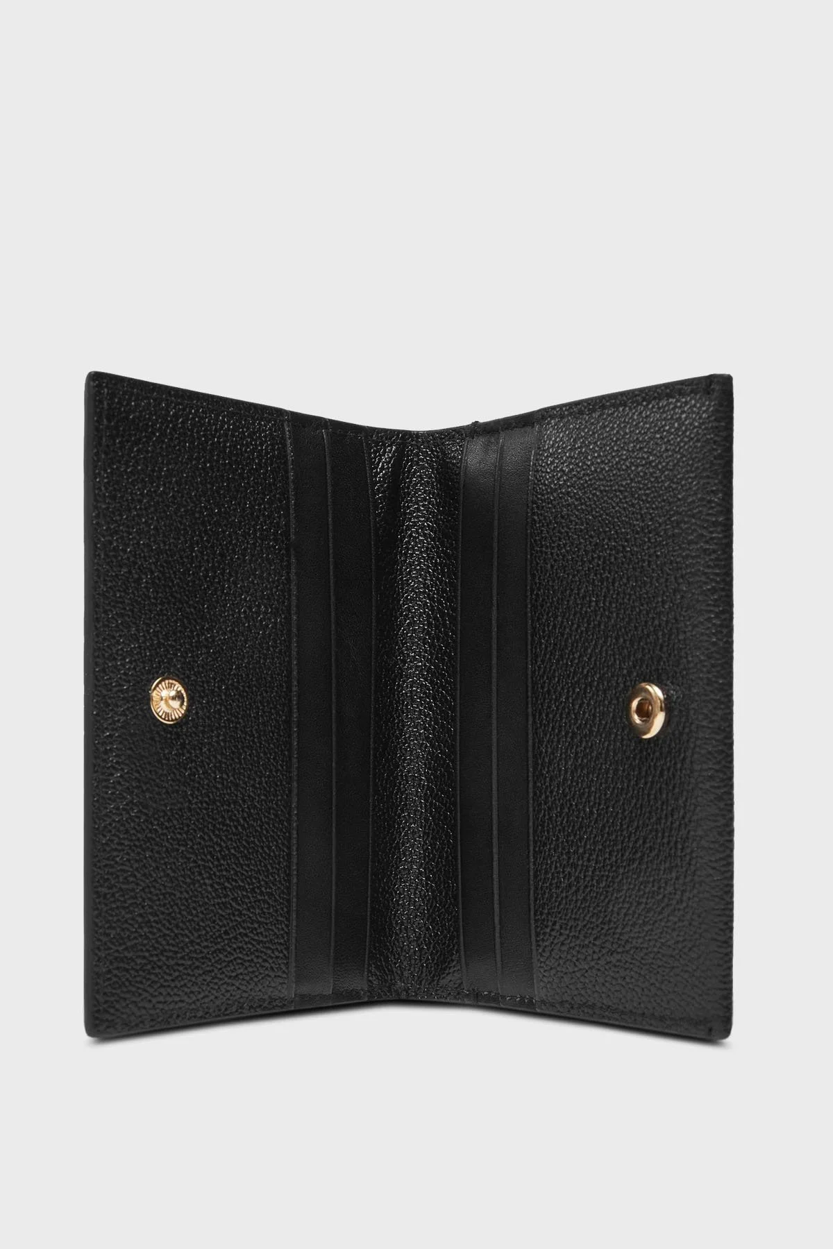 Calvin Klein Deri Logolu Çıtçıt Düğmeli LV04F1063GUB1 Bayan Kartlık LV04F1063G UB1 SİYAH - 3