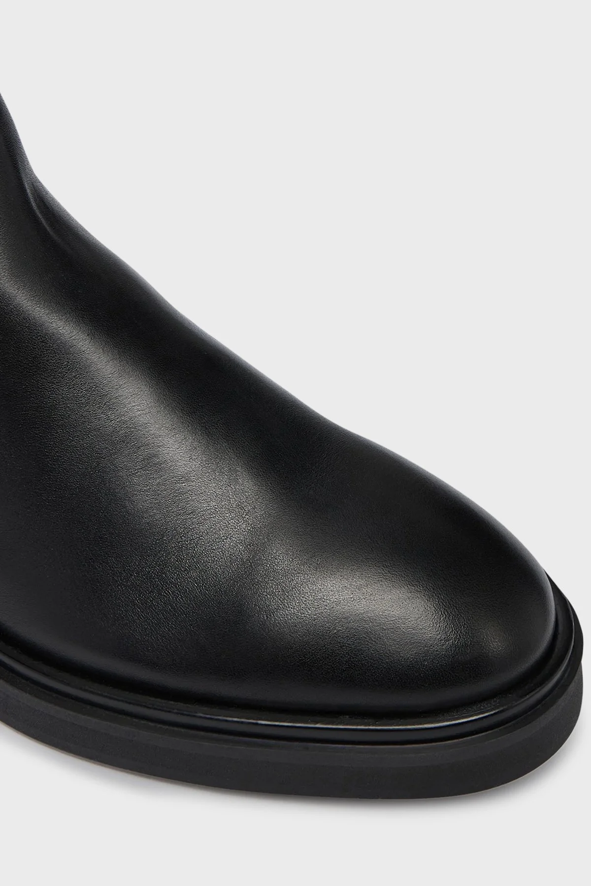 Calvin Klein Deri Logolu Fermuarlı HW0HW02665BEH Bayan Çizme HW0HW02665 BEH SİYAH - 5