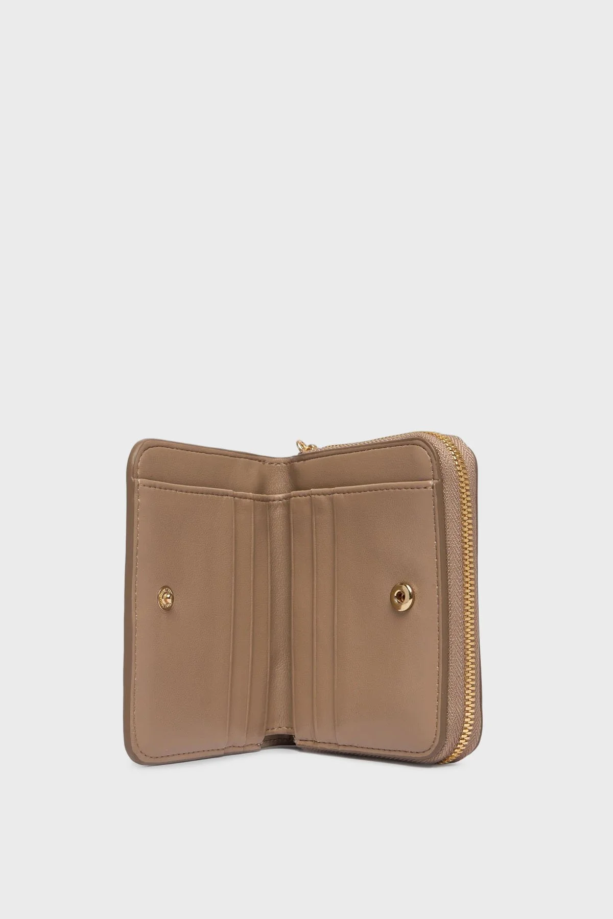 Calvin Klein Deri Logolu Fermuarlı LV04F1075GVFU Bayan Cüzdan LV04F1075G VFU TOPRAK - 3