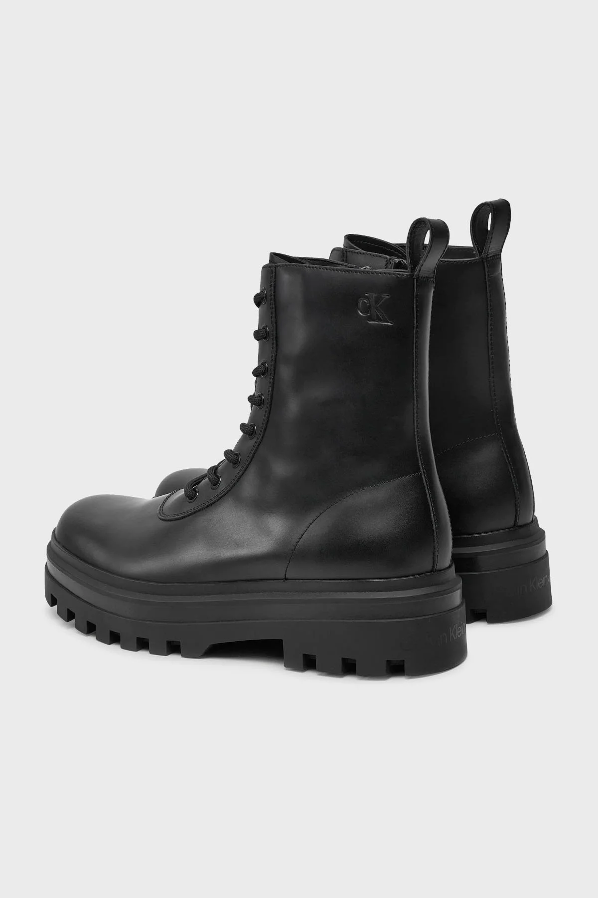 Calvin Klein Deri Logolu Fermuarlı ve Bağcıklı YM0YM010660GJ Erkek Bot YM0YM01066 0GJ SİYAH - 3