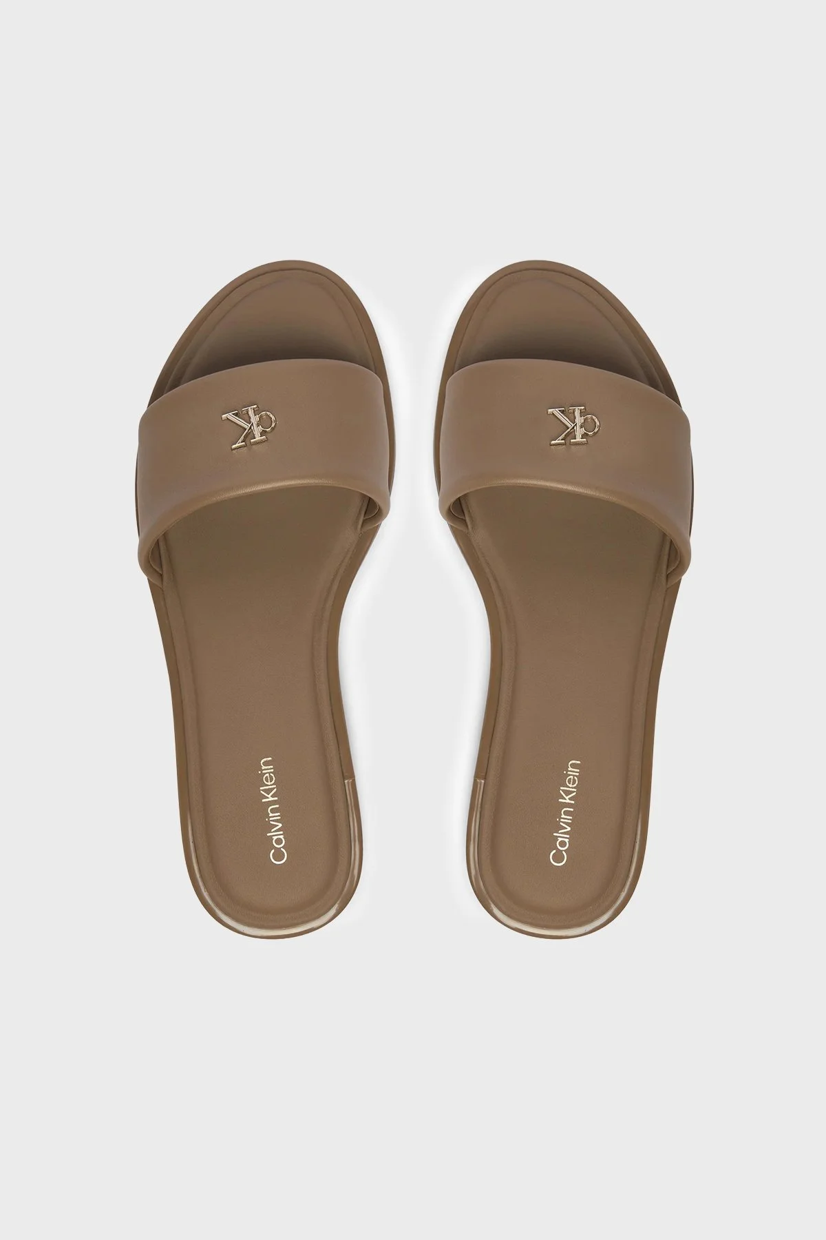 Calvin Klein Deri Logolu HW0HW02925PBO Kadın Terlik HW0HW02925 PBO ANTRASİT - 3