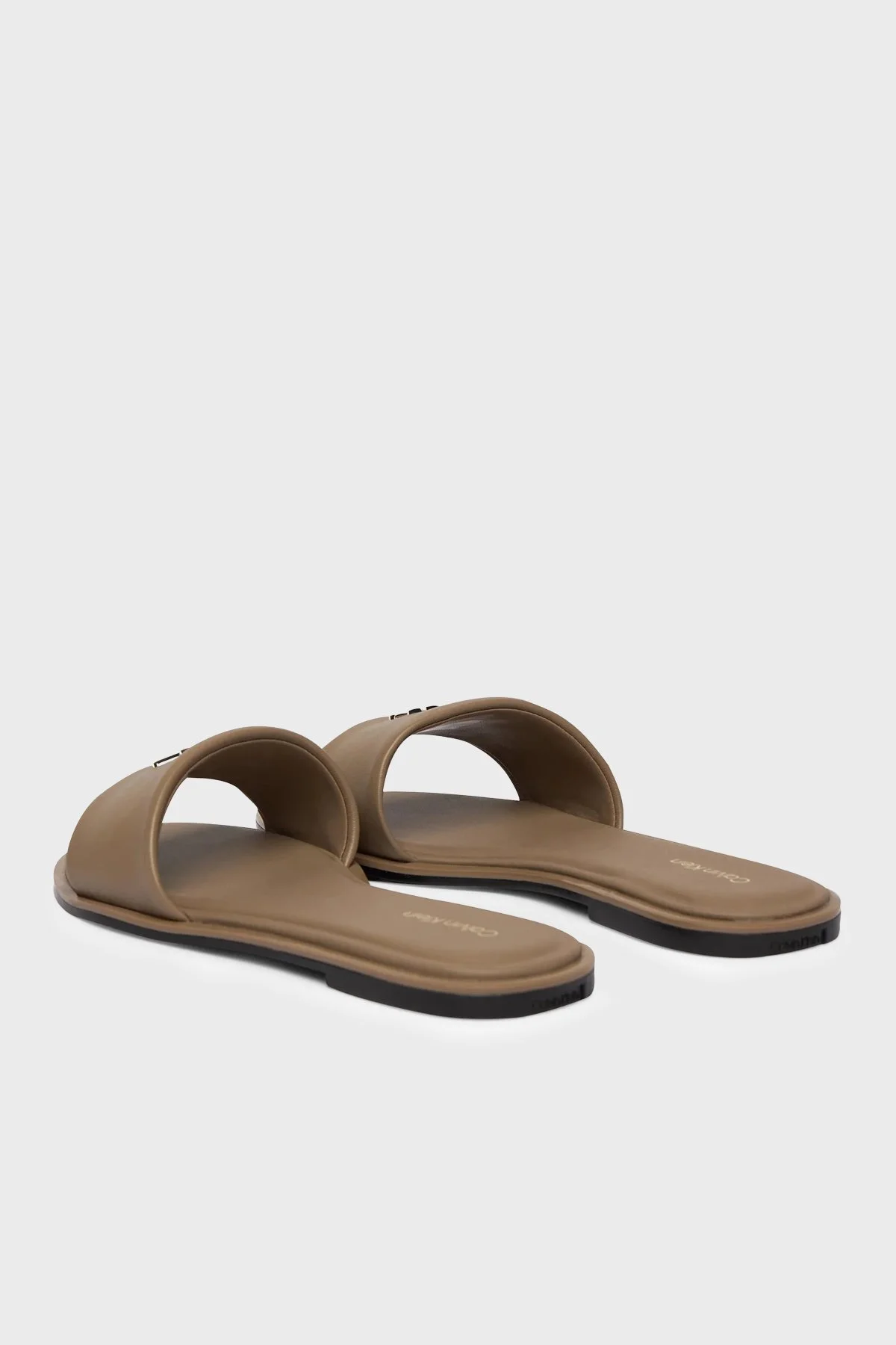 Calvin Klein Deri Logolu HW0HW02925PBO Kadın Terlik HW0HW02925 PBO ANTRASİT - 4