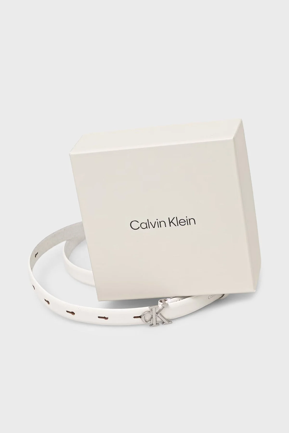 Calvin Klein Deri Logolu Kadın Kemer LV04F7085G YX0 BEYAZ - 2