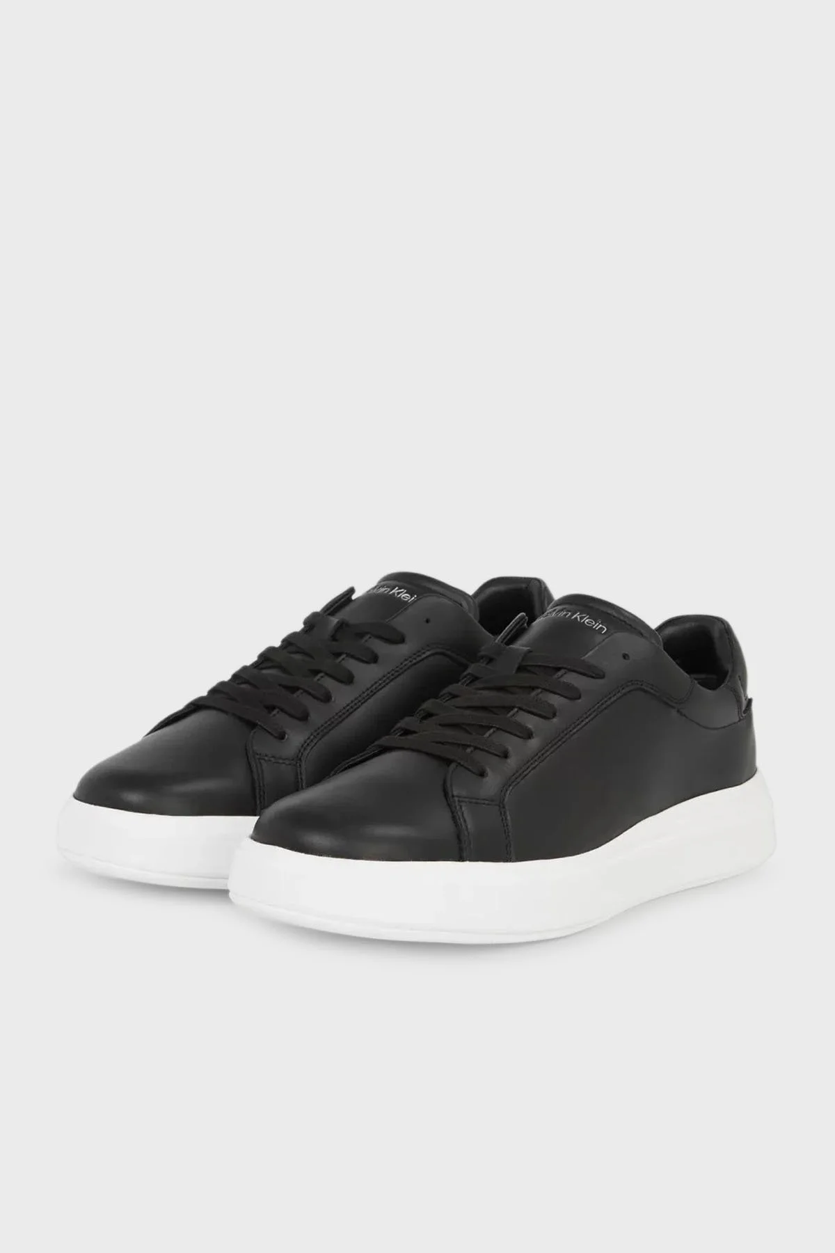 Calvin Klein Deri Logolu Kalın Taban Sneaker HM0HM01016BEH Erkek Ayakkabı HM0HM01016 BEH SİYAH - 3