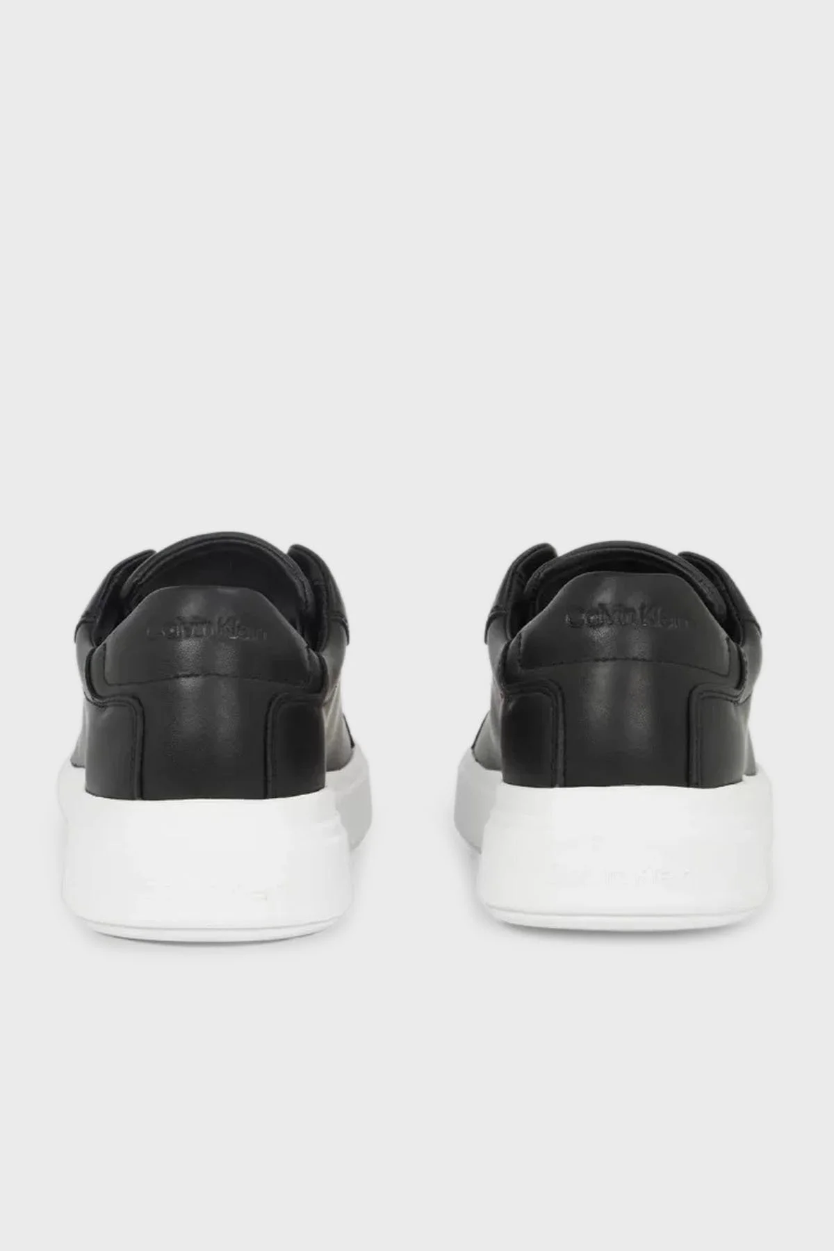 Calvin Klein Deri Logolu Kalın Taban Sneaker HM0HM01016BEH Erkek Ayakkabı HM0HM01016 BEH SİYAH - 5