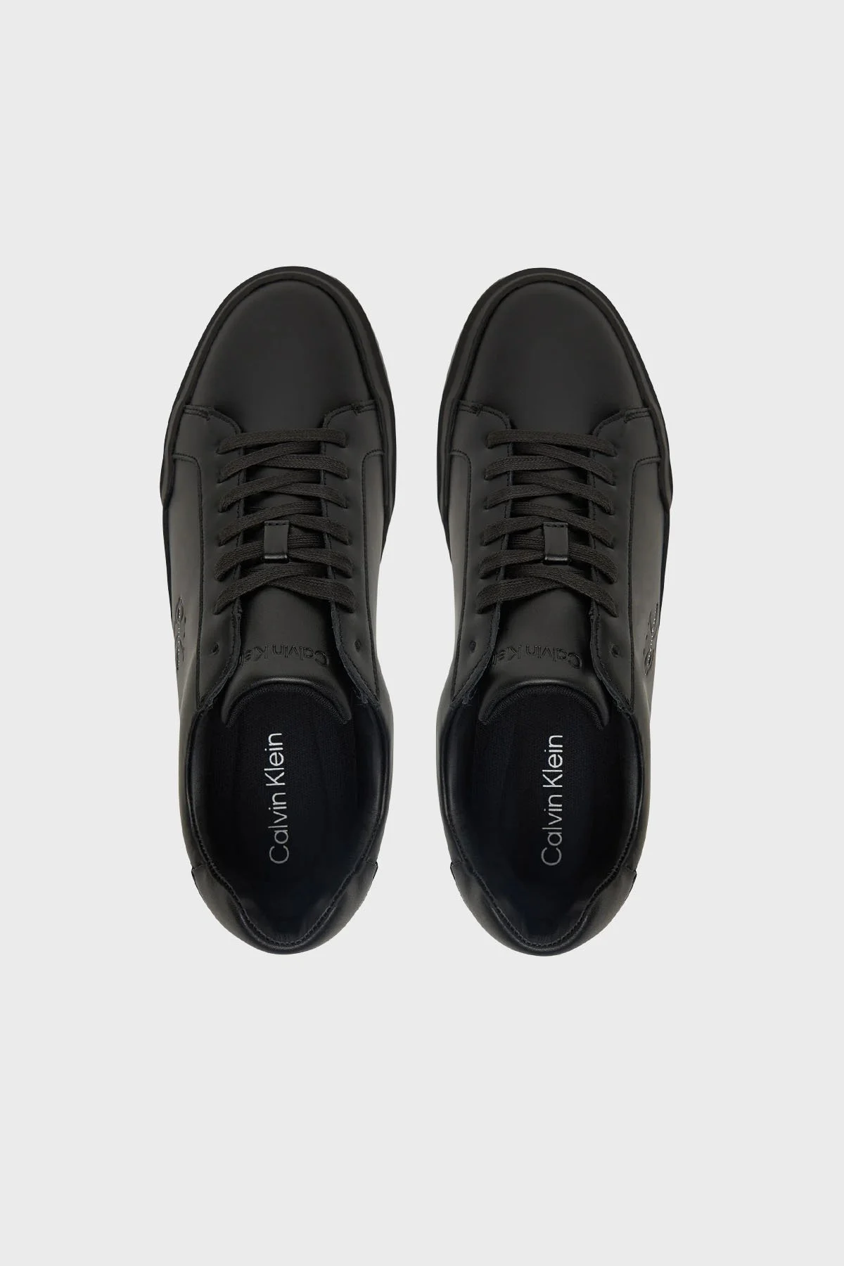 Calvin Klein Deri Logolu Kalın Taban YM0YM013440GJ Erkek Ayakkabı YM0YM01344 0GJ SİYAH - 4