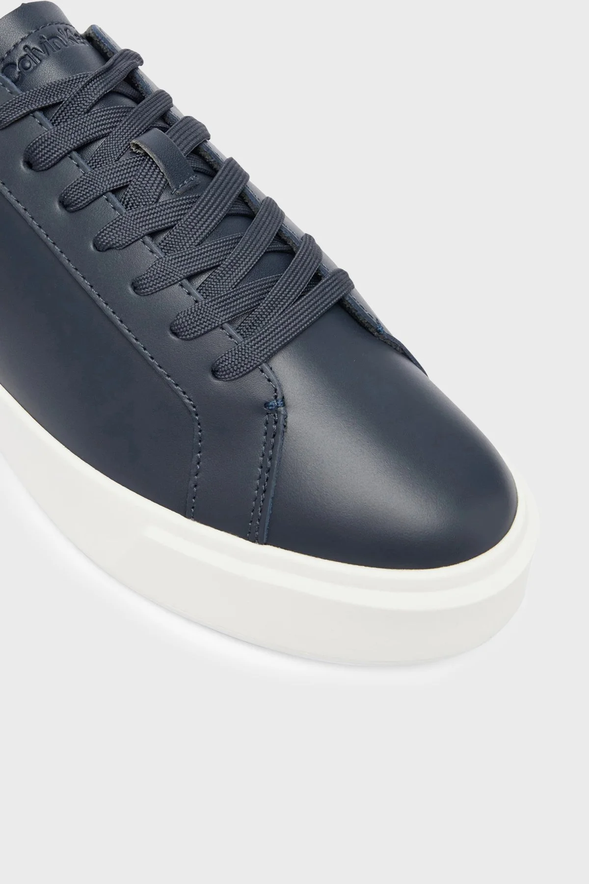 Calvin Klein Deri Logolu Kalın Tabanlı Sneaker YM0YM01460BAI Erkek Ayakkabı YM0YM01460 BAI SİYAH - 4