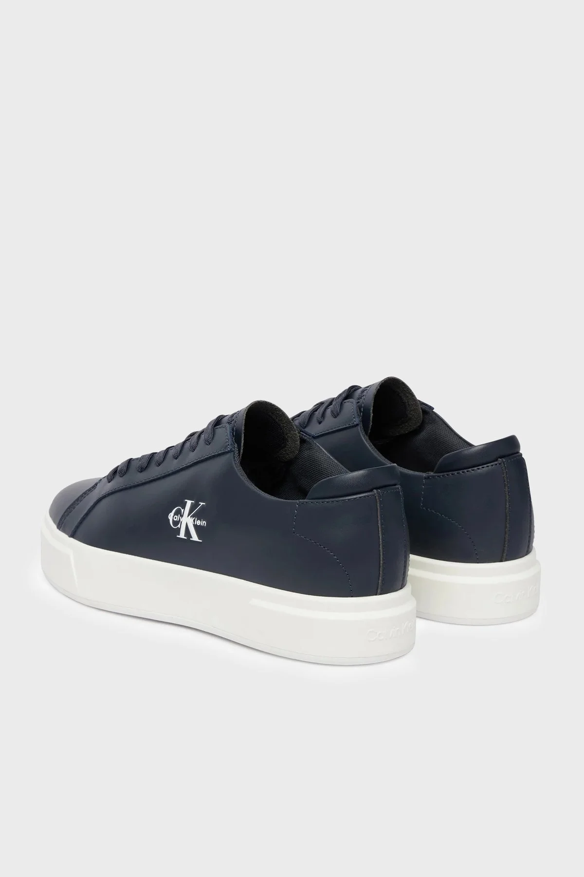 Calvin Klein Deri Logolu Kalın Tabanlı Sneaker YM0YM01460BAI Erkek Ayakkabı YM0YM01460 BAI SİYAH - 5