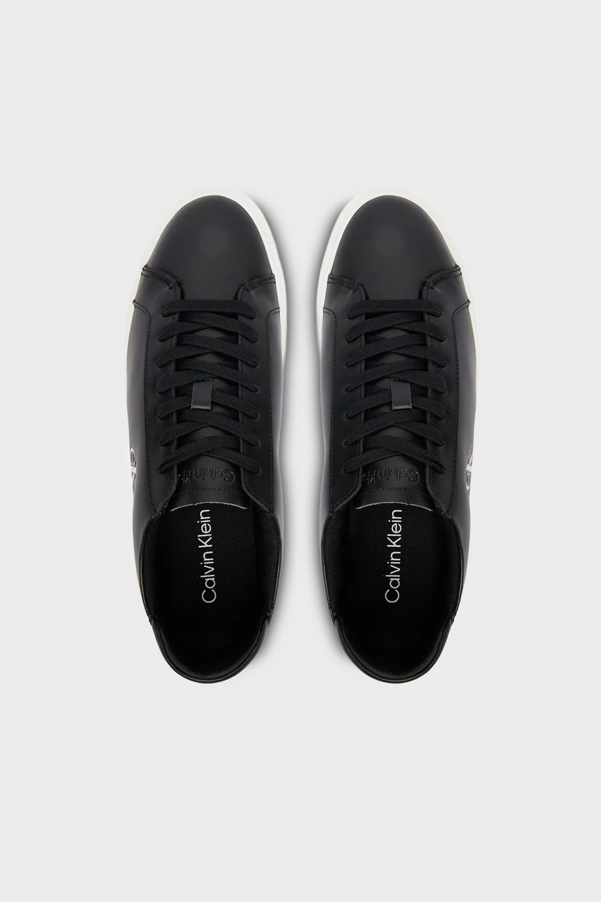 Calvin Klein Deri Logolu Kalın Tabanlı Sneaker YM0YM01460BEH Erkek Ayakkabı YM0YM01460 BEH SİYAH - 3