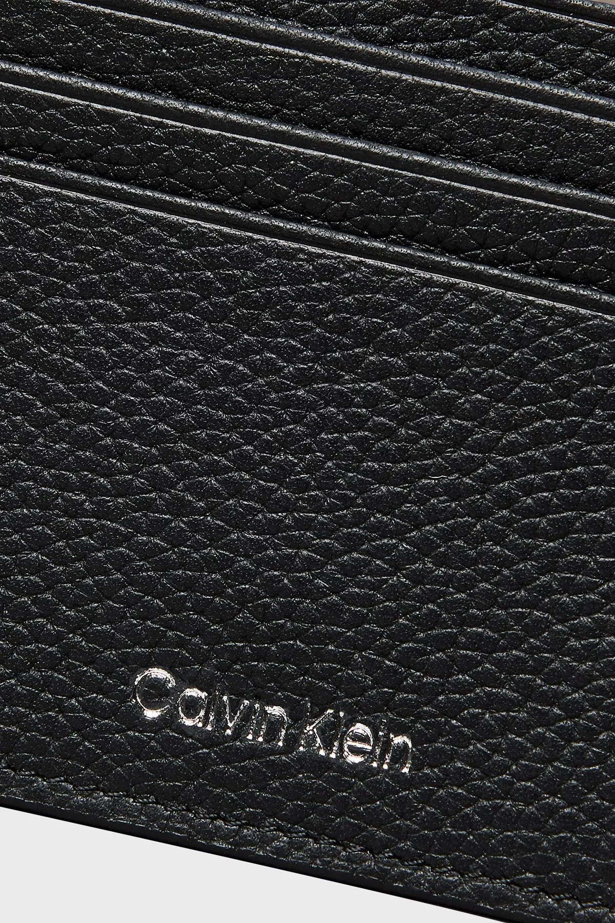 Calvin Klein Deri Logolu LV04D1060GUB1 Erkek Kartlık LV04D1060G UB1 SİYAH - 6