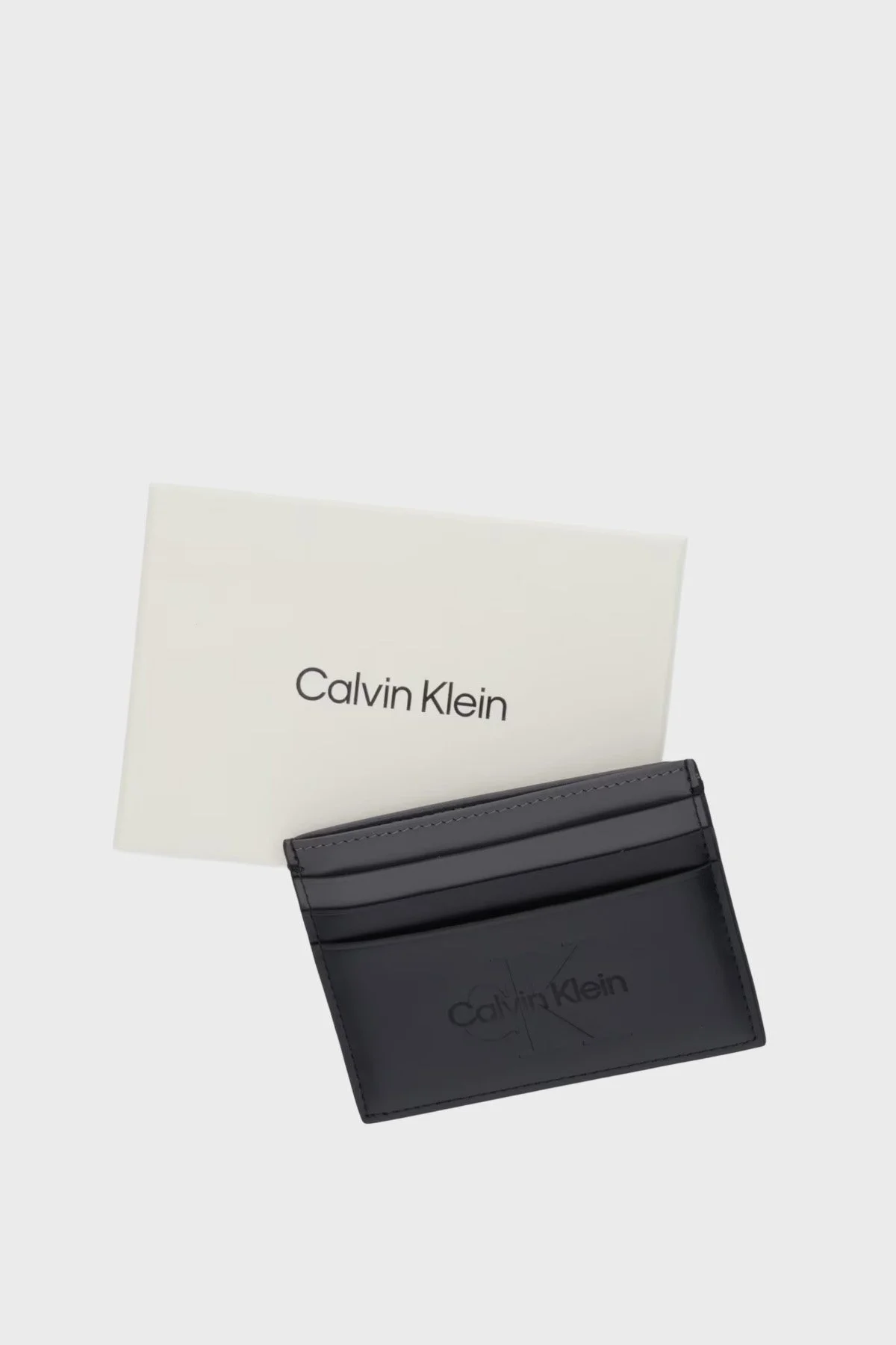 Calvin Klein Deri Logolu LV04D1154GUB1 Erkek Kartlık LV04D1154G UB1 SİYAH - 8