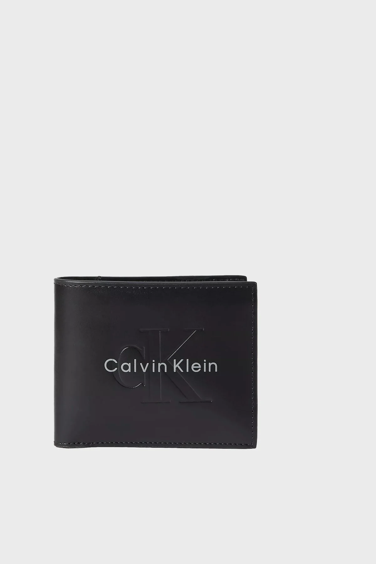 Calvin Klein Deri Logolu LV04D1155GUB1 Erkek Cüzdan LV04D1155G UB1 SİYAH - 1