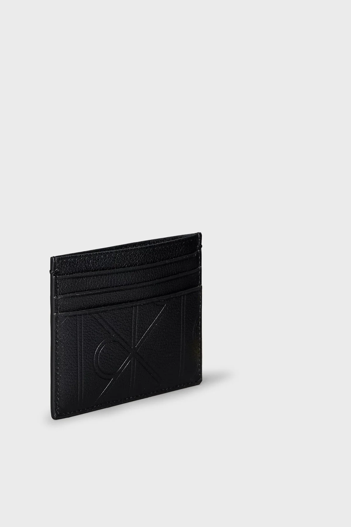 Calvin Klein Deri Logolu LV04D1174GUB1 Erkek Kartlık LV04D1174G UB1 SİYAH - 2