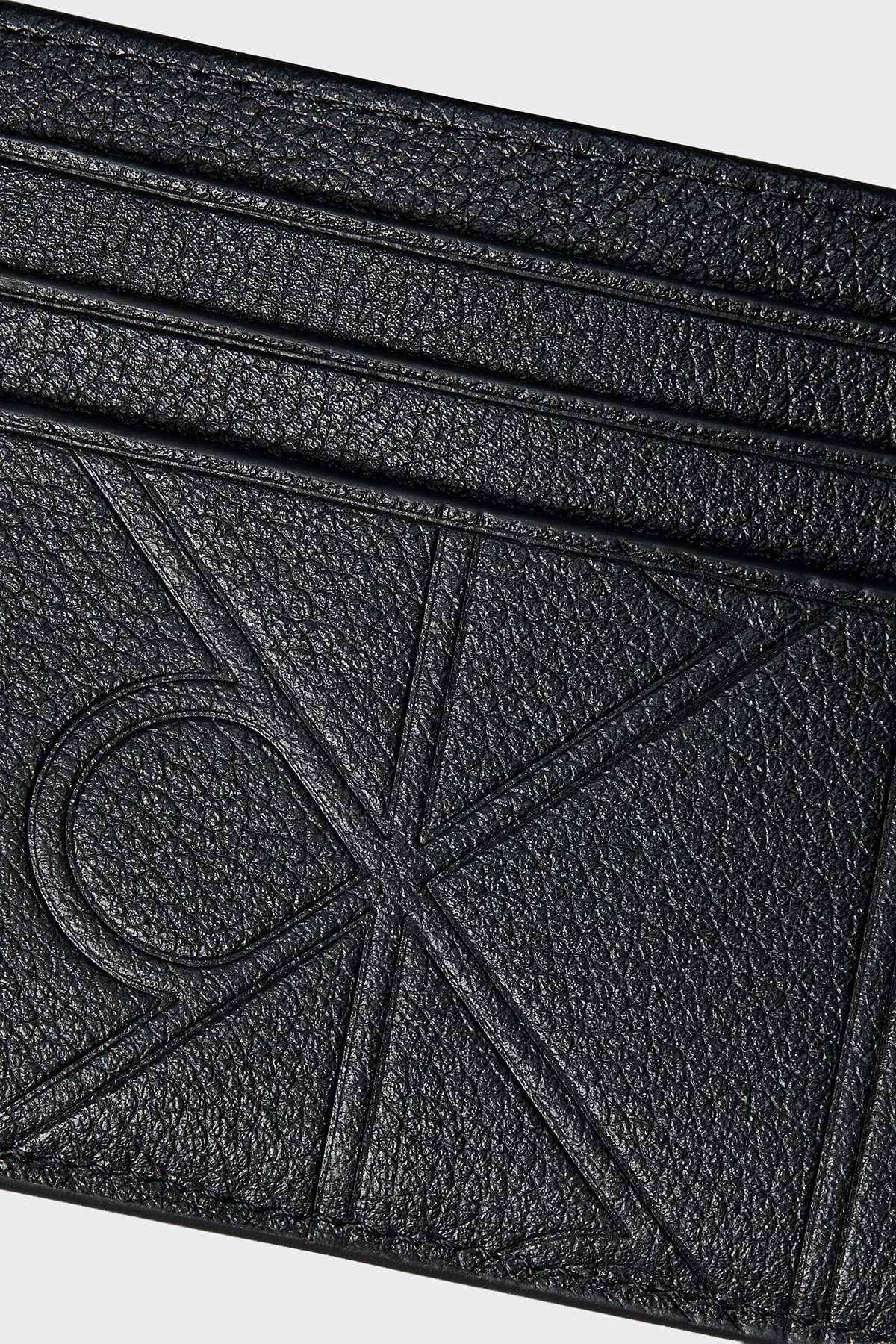 Calvin Klein Deri Logolu LV04D1174GUB1 Erkek Kartlık LV04D1174G UB1 SİYAH - 3