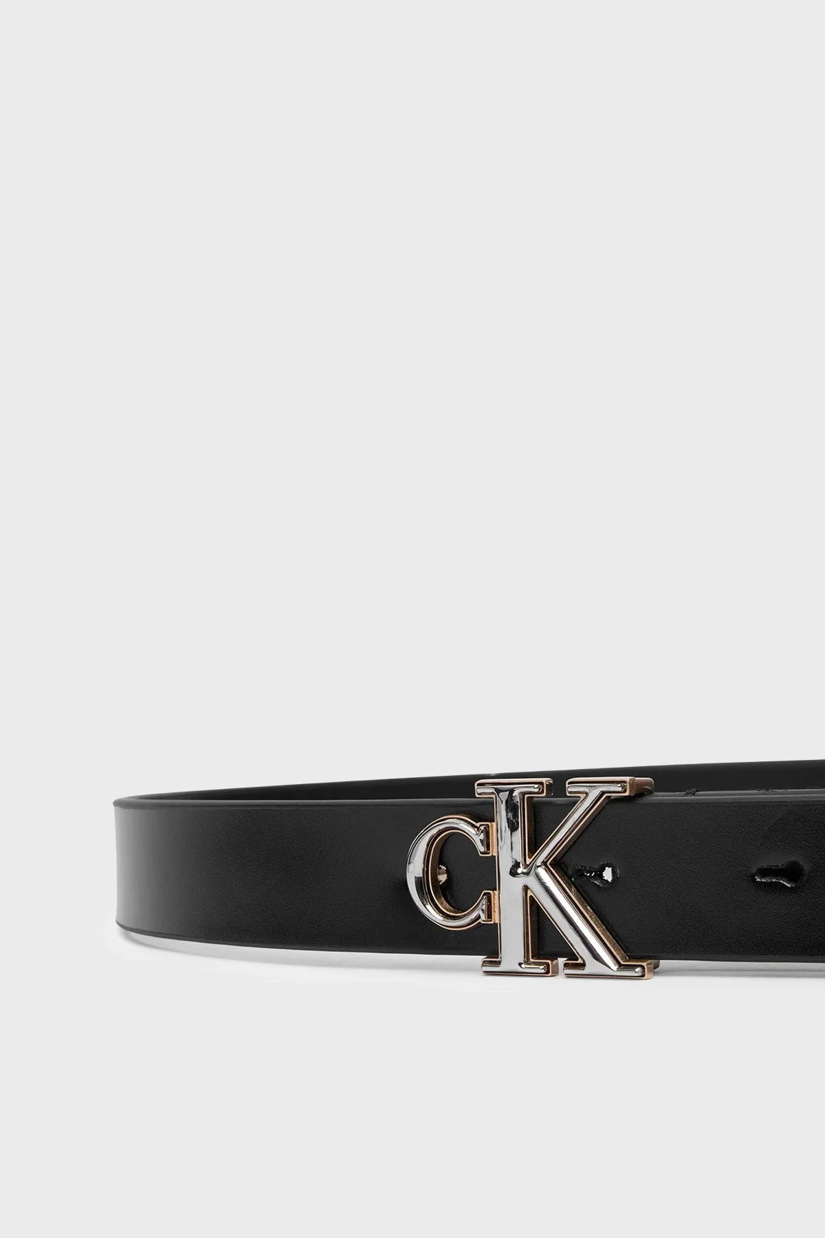 Calvin Klein Deri Logolu LV04F7132GVF6 Kadın Kemer LV04F7132G VF6 Siyah - 3