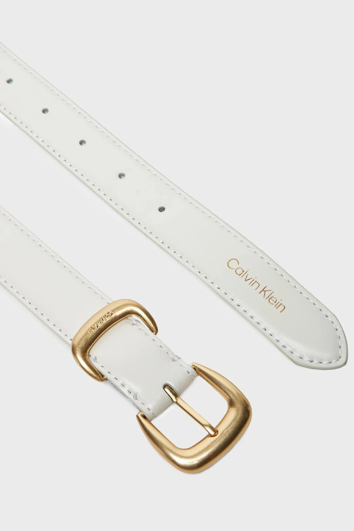 Calvin Klein Deri Logolu LV04K7012GFUP Bayan Kemer LV04K7012G FUP BEYAZ - 2