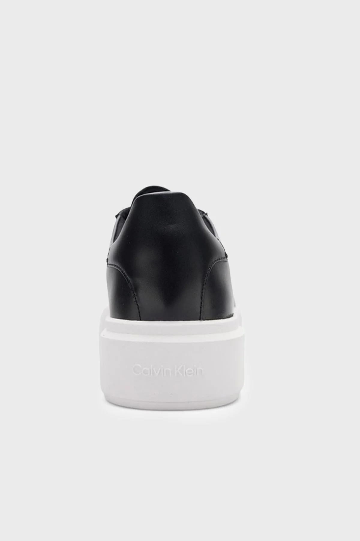 Calvin Klein Deri Logolu Platform Sneaker YW0YW01928BEH Bayan Ayakkabı YW0YW01928 BEH SİYAH - 4