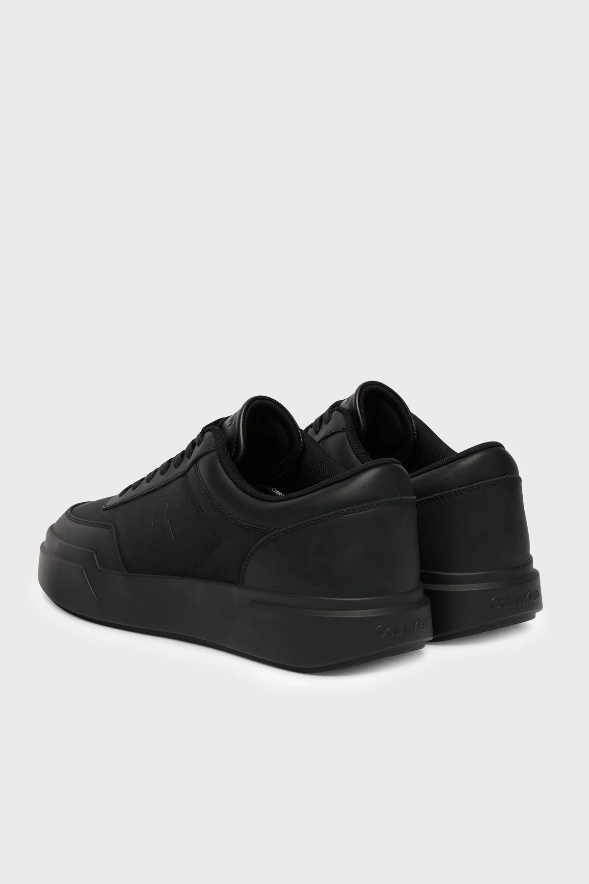 Calvin Klein Deri Logolu Sneaker HM0HM023260GJ Erkek Ayakkabı HM0HM02326 0GJ SİYAH - 3