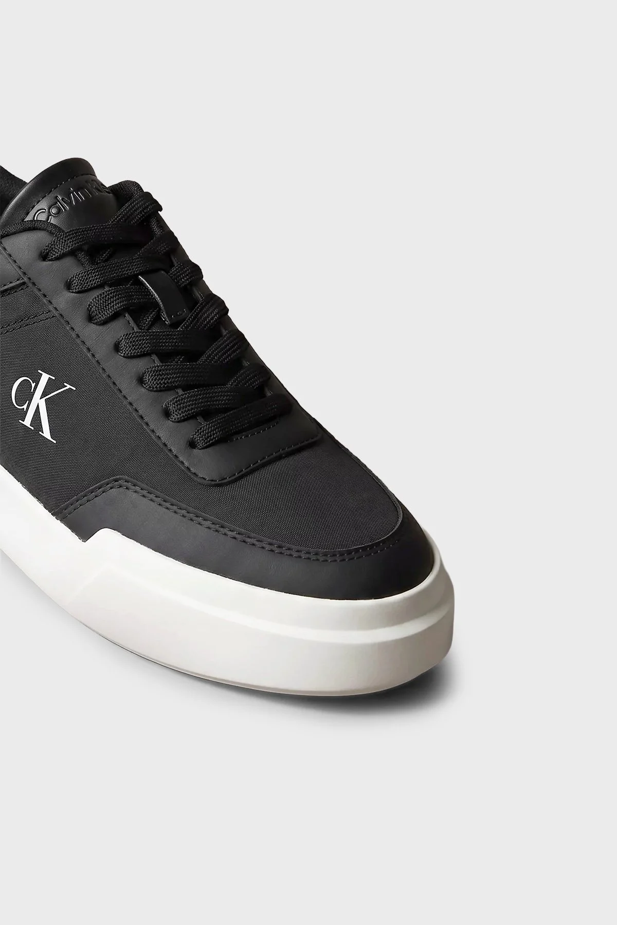 Calvin Klein Deri Logolu Sneaker HM0HM02326BEH Erkek Ayakkabı HM0HM02326 BEH Siyah - 4