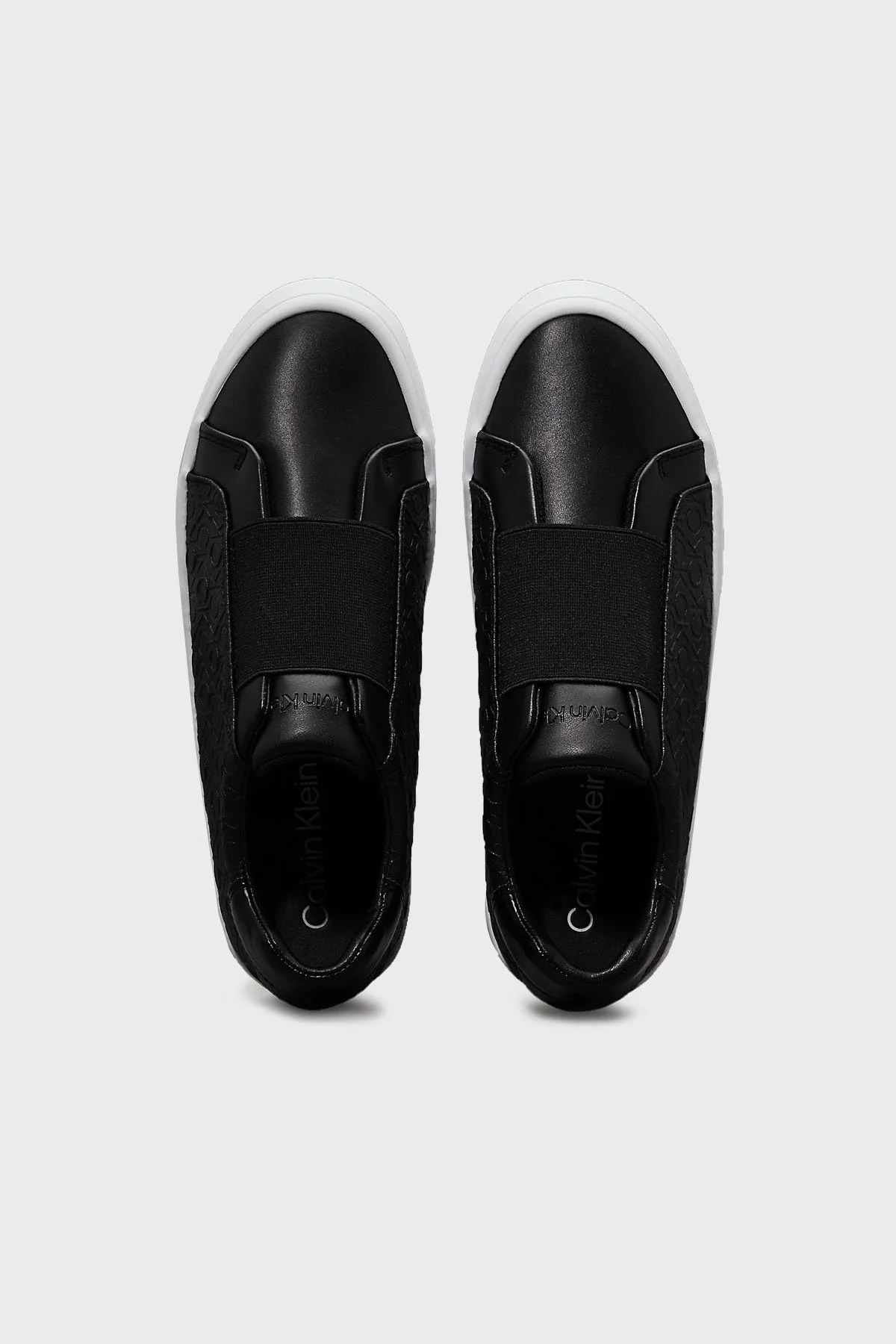 Calvin Klein Deri Logolu Sneaker HW0HW02219BEH Bayan Ayakkabı HW0HW02219 BEH SİYAH - 4