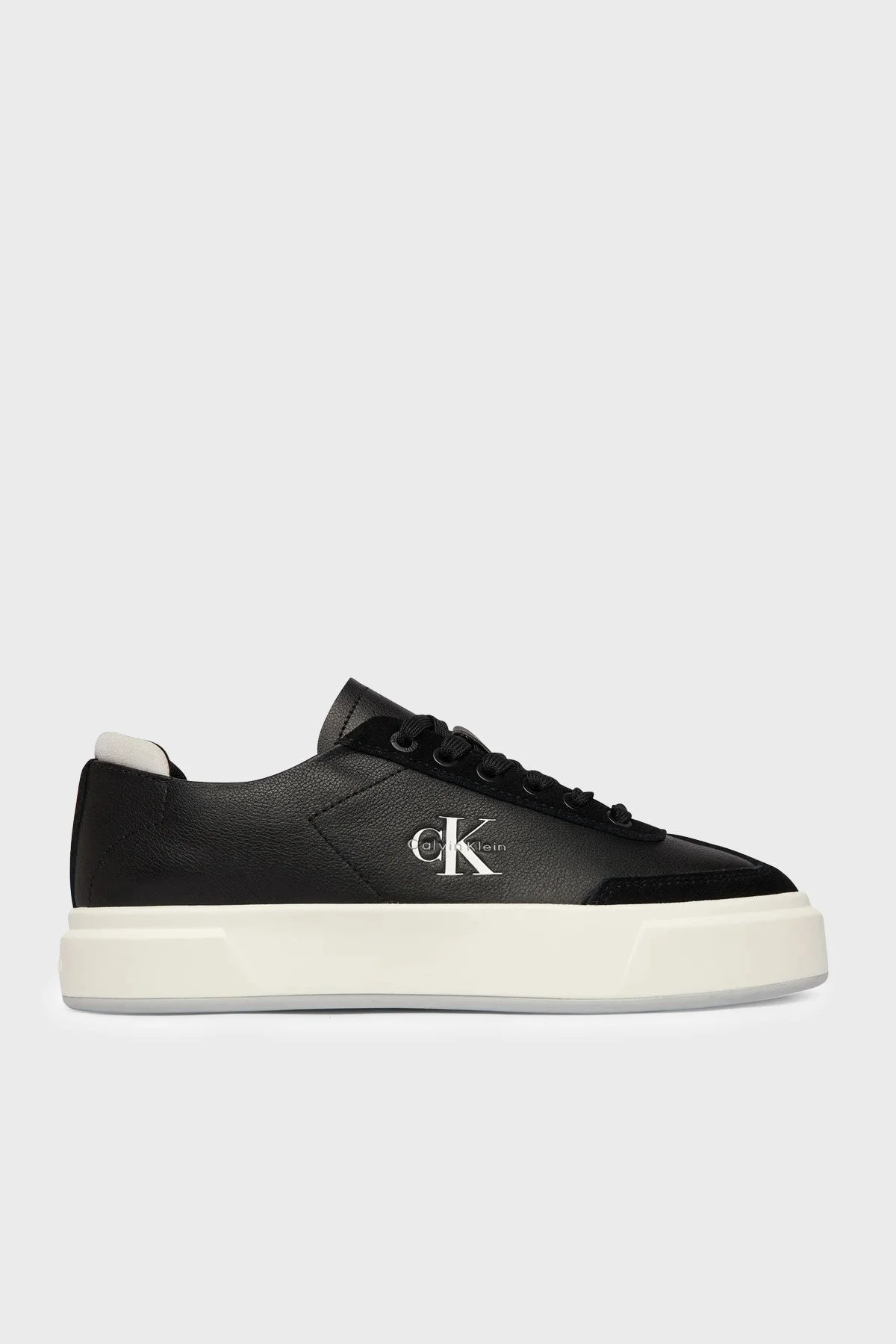 Calvin Klein Deri Logolu Sneaker HW0HW0298401R Kadın Ayakkabı HW0HW02984 01R SİYAH - 1