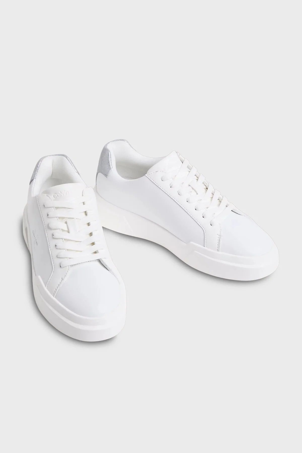 Calvin Klein Deri Logolu Sneaker HW0HW0298805Y Bayan Ayakkabı HW0HW02988 05Y BEYAZ - 2