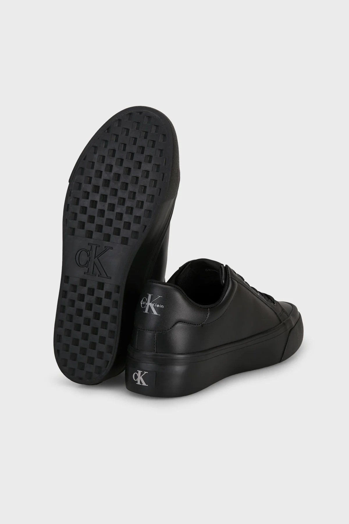 Calvin Klein Deri Logolu Sneaker HW0HW031590GJ Kadın Ayakkabı HW0HW03159 0GJ Siyah - 5