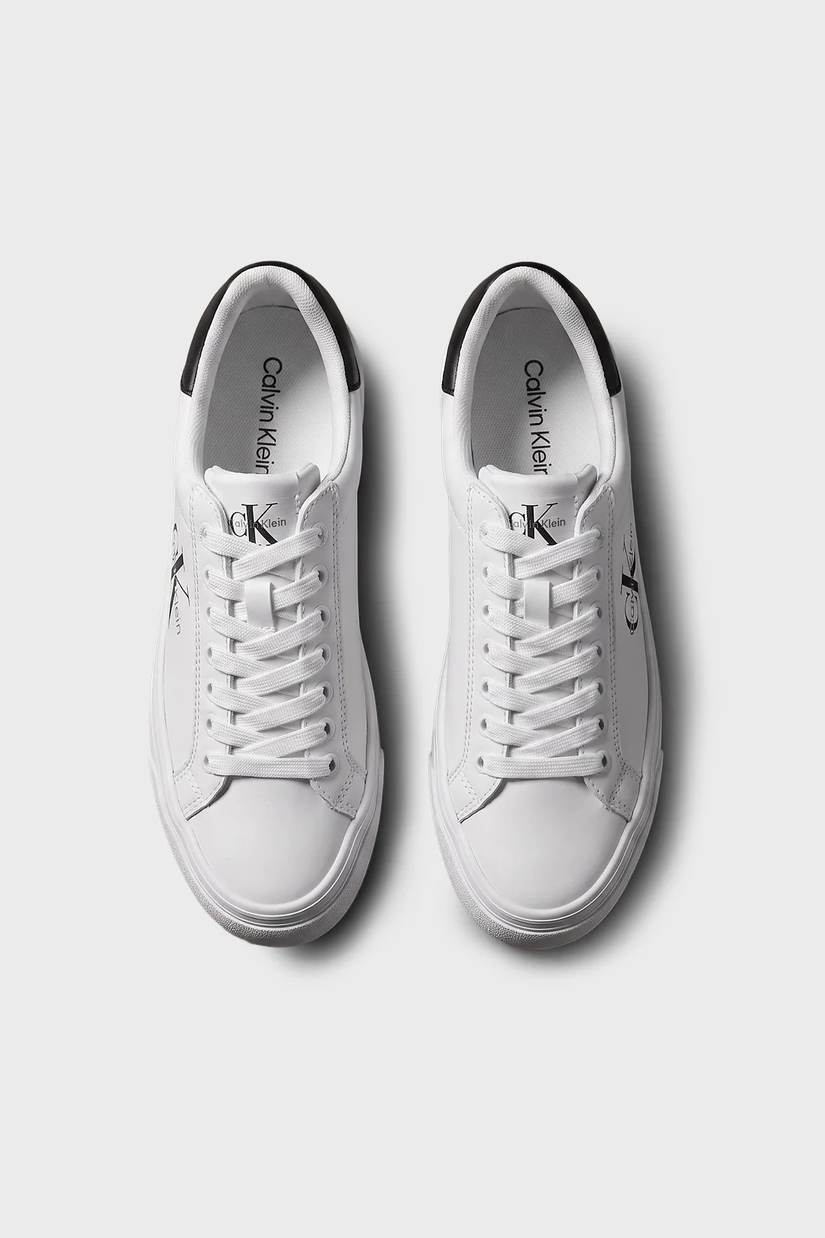 Calvin Klein Deri Logolu Sneaker HW0HW03159YAF Kadın Ayakkabı HW0HW03159 YAF Beyaz - 2