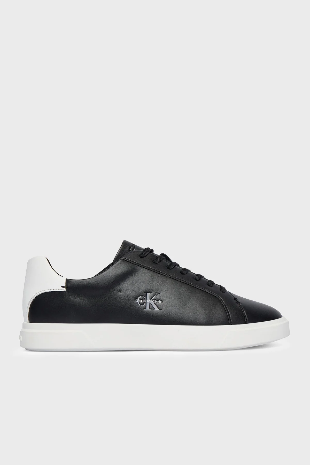 Calvin Klein Deri Logolu Sneaker HW0HW032950GM Kadın Ayakkabı HW0HW03295 0GM SİYAH - 1