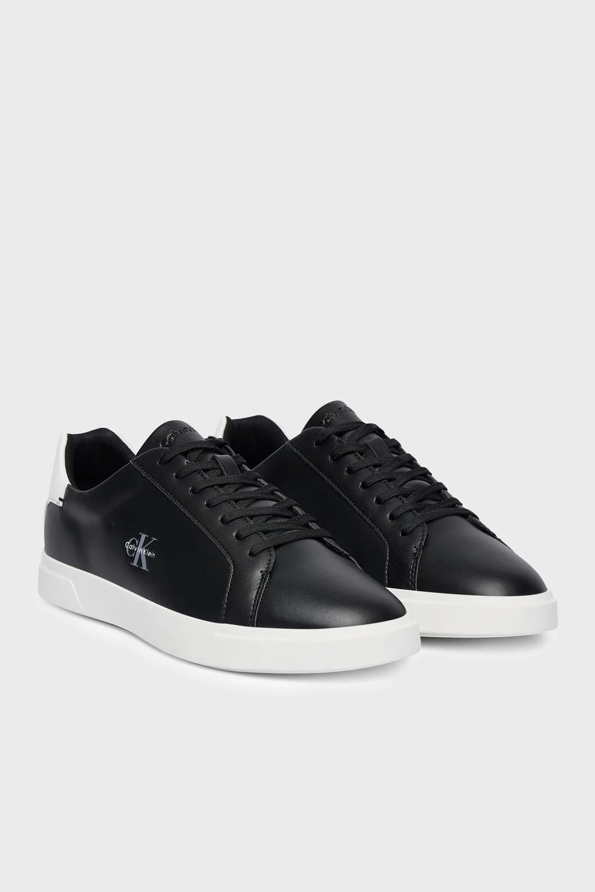 Calvin Klein Deri Logolu Sneaker HW0HW032950GM Kadın Ayakkabı HW0HW03295 0GM SİYAH - 3