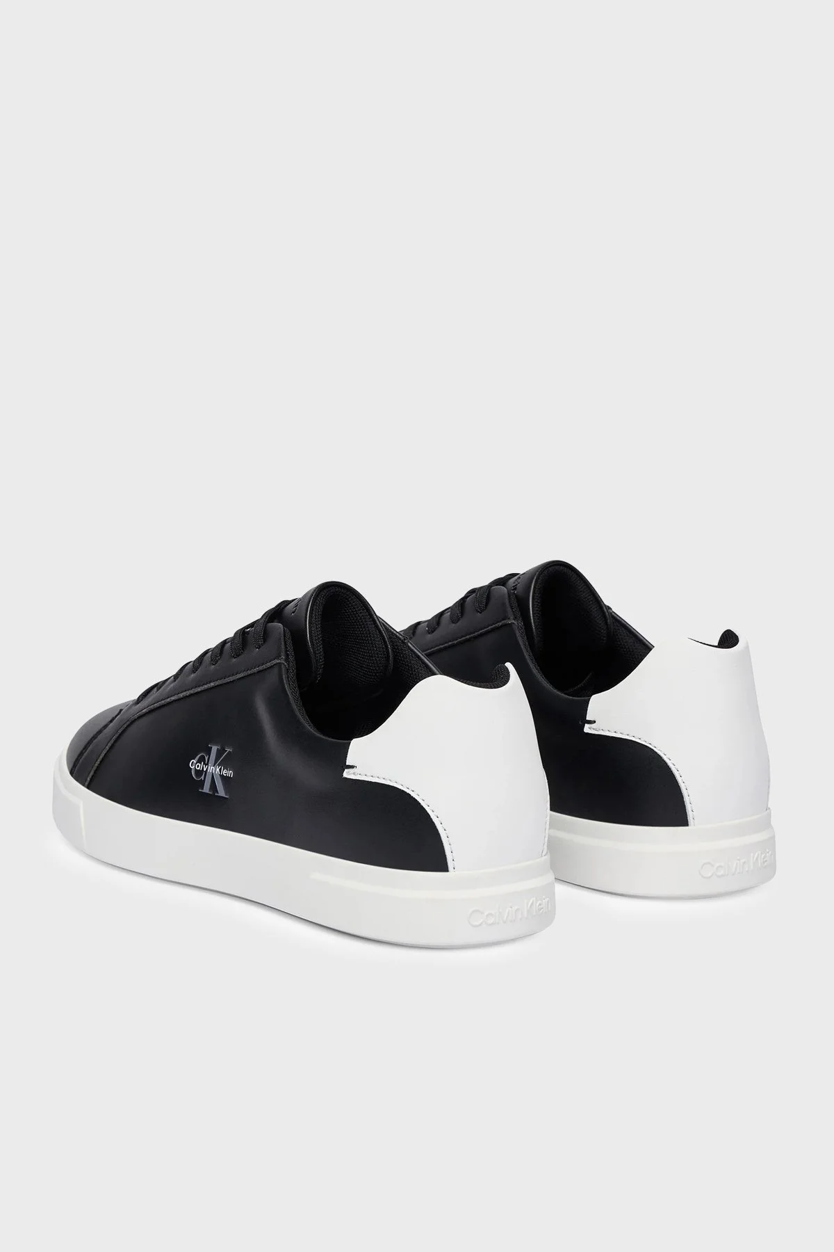 Calvin Klein Deri Logolu Sneaker HW0HW032950GM Kadın Ayakkabı HW0HW03295 0GM SİYAH - 5