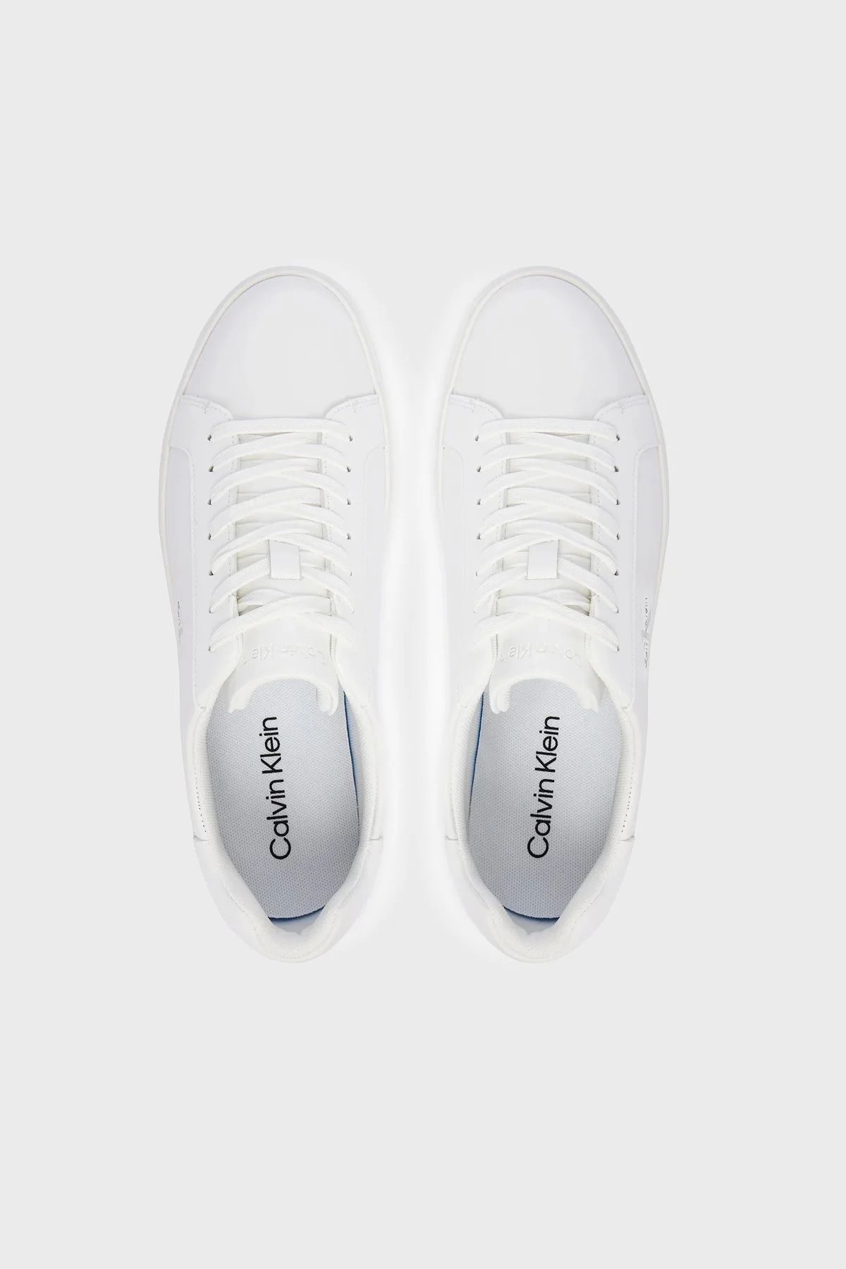 Calvin Klein Deri Logolu Sneaker HW0HW032950K4 Kadın Ayakkabı HW0HW03295 0K4 BEYAZ - 4