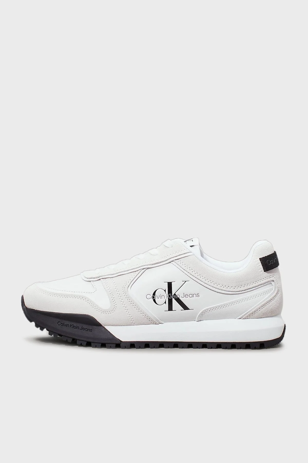 Calvin Klein Deri Logolu Sneaker YM0YM0062401W Erkek Ayakkabı YM0YM00624 01W BEYAZ-SİYAH - 2