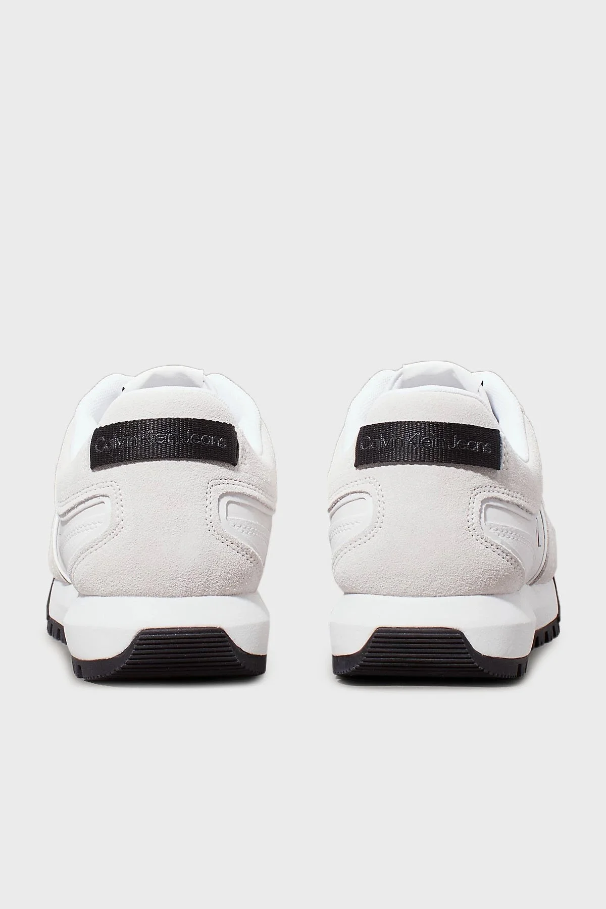 Calvin Klein Deri Logolu Sneaker YM0YM0062401W Erkek Ayakkabı YM0YM00624 01W BEYAZ-SİYAH - 12