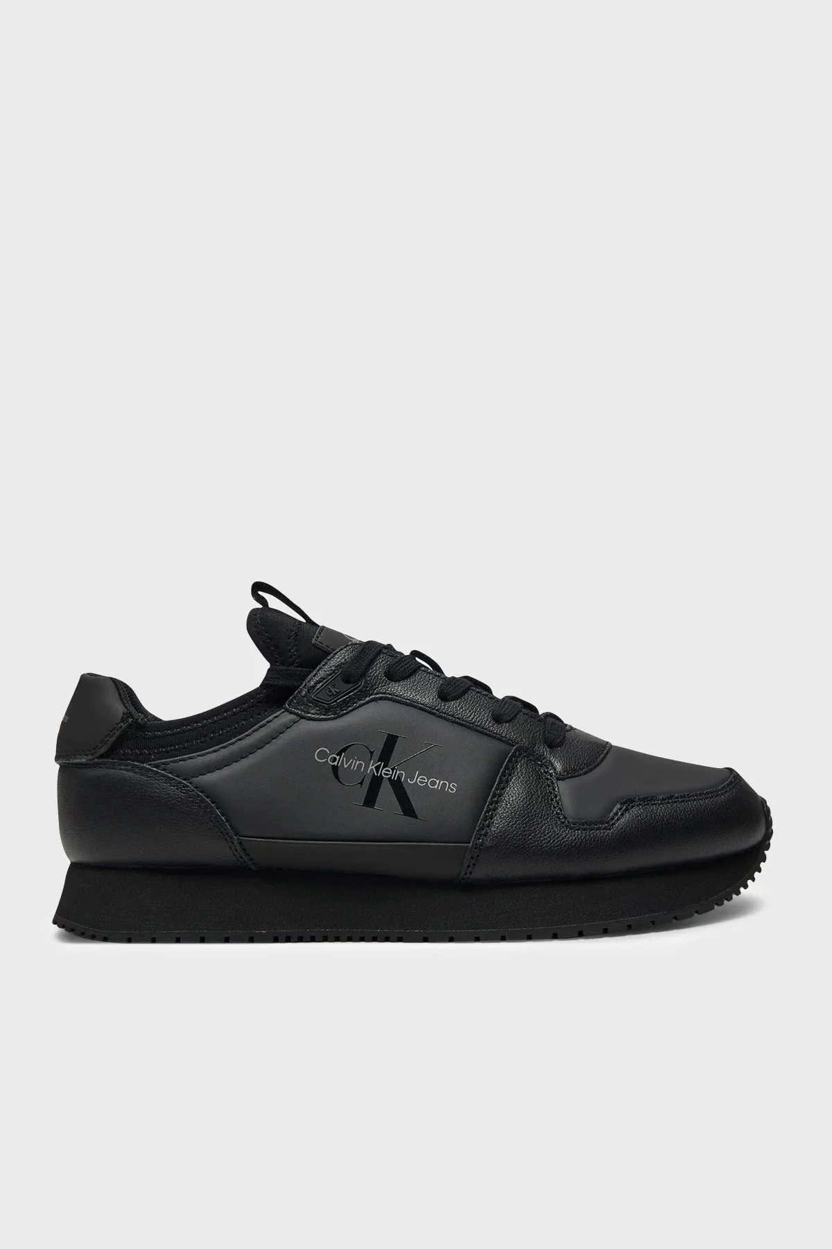 Calvin Klein Deri Logolu Sneaker YM0YM011180GJ Erkek Ayakkabı YM0YM01118 0GJ SİYAH - 1