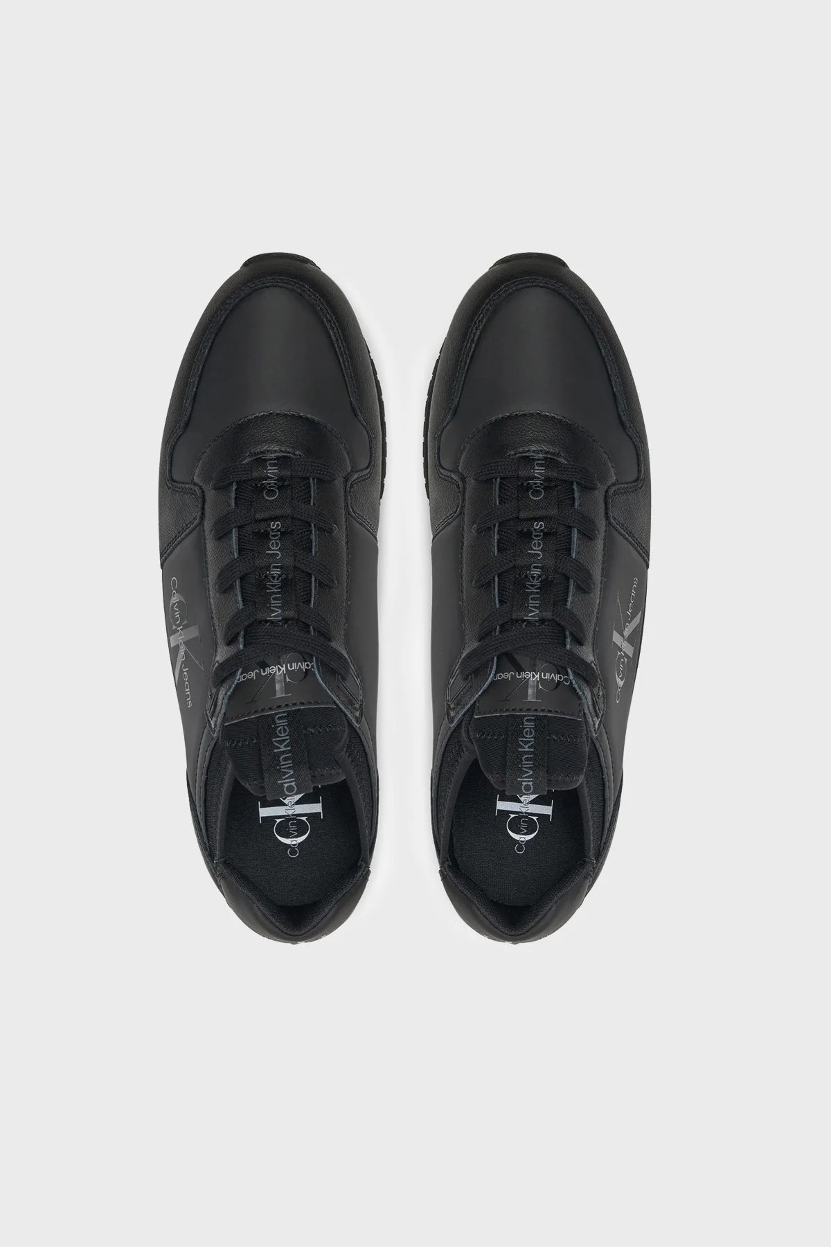 Calvin Klein Deri Logolu Sneaker YM0YM011180GJ Erkek Ayakkabı YM0YM01118 0GJ SİYAH - 4
