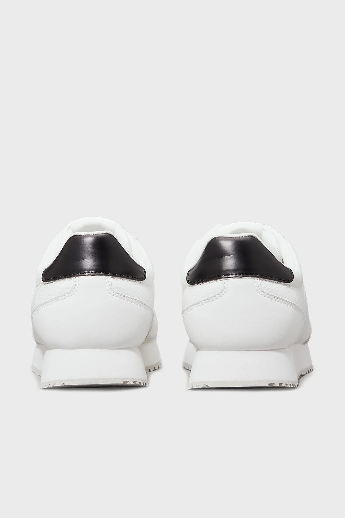 Calvin Klein Deri Logolu Sneaker YM0YM0118701W Erkek Ayakkabı YM0YM01187 01W BEYAZ-SİYAH - 12