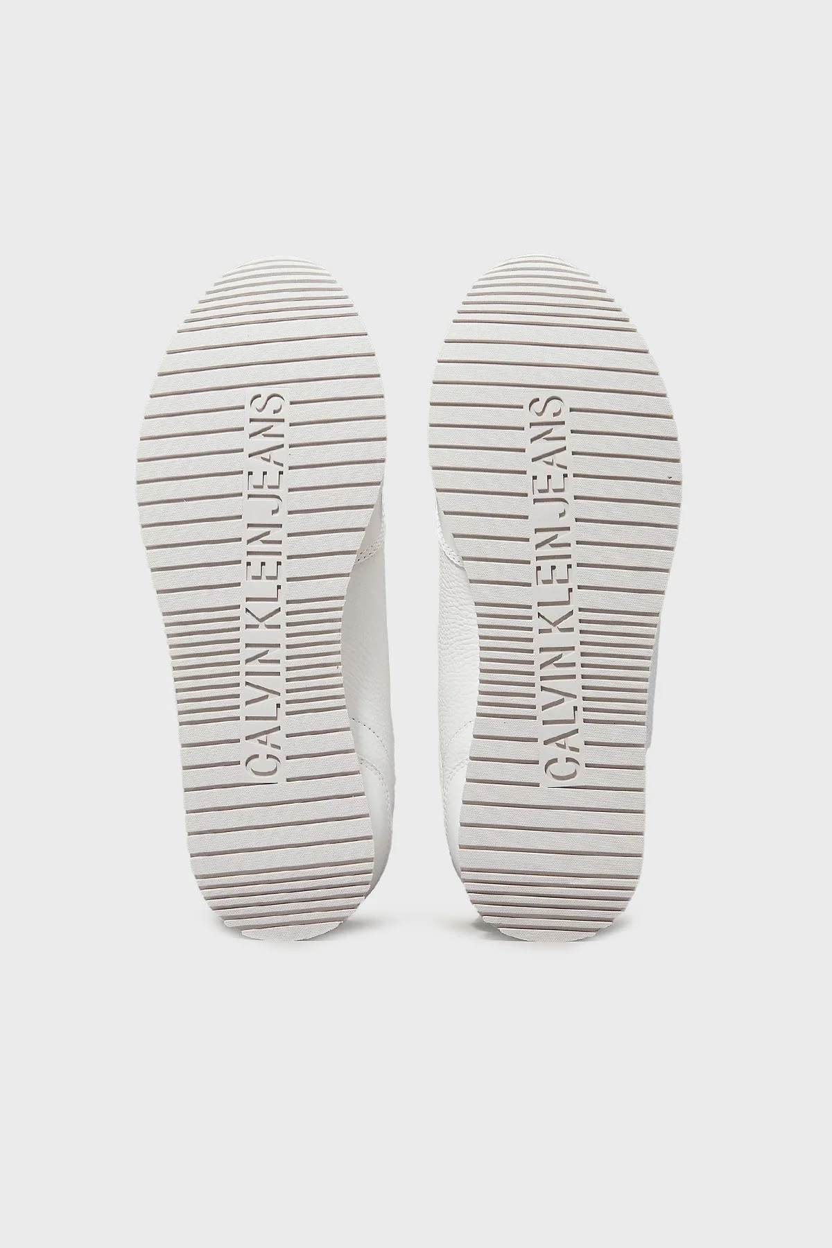 Calvin Klein Deri Logolu Sneaker YM0YM0118701W Erkek Ayakkabı YM0YM01187 01W BEYAZ-SİYAH - 14