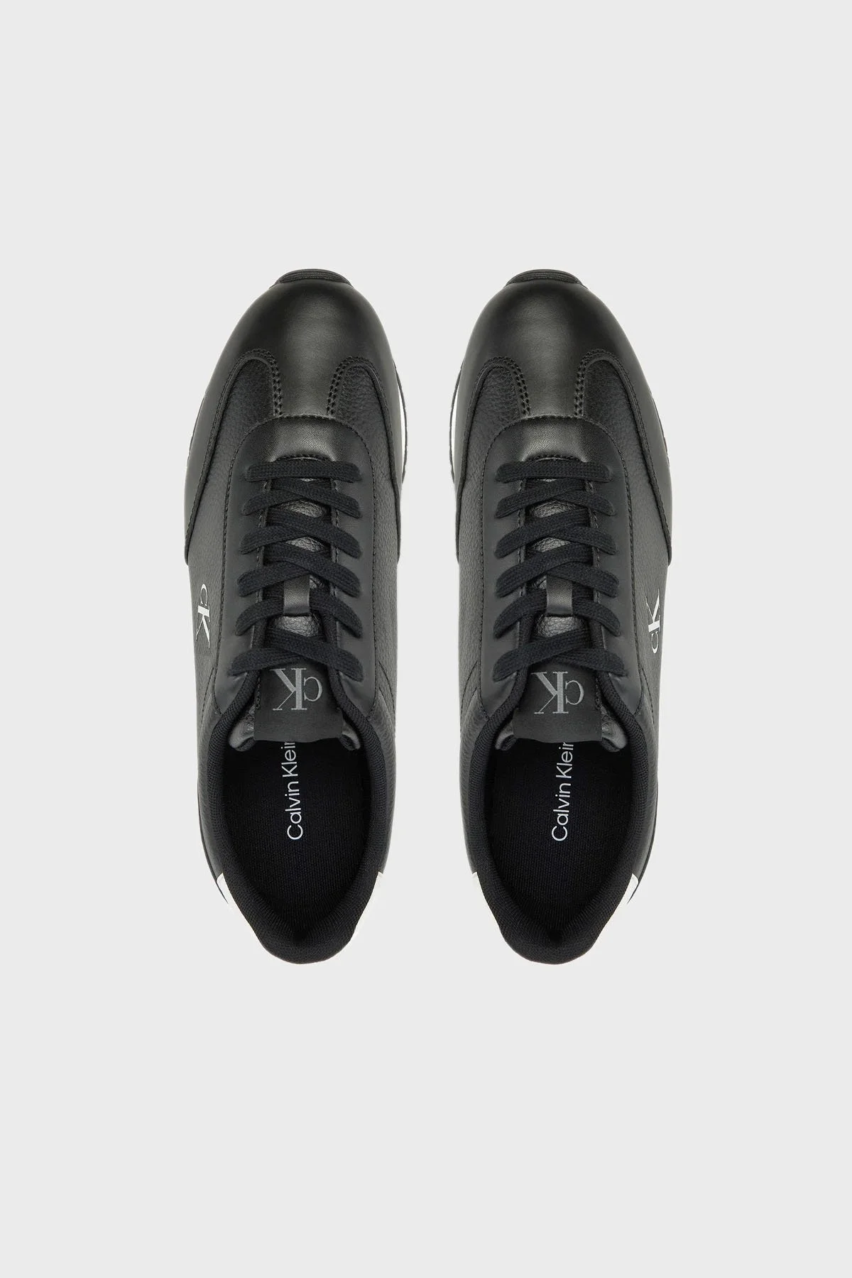 Calvin Klein Deri Logolu Sneaker YM0YM011870GN Erkek Ayakkabı YM0YM01187 0GN SİYAH-BEYAZ - 8