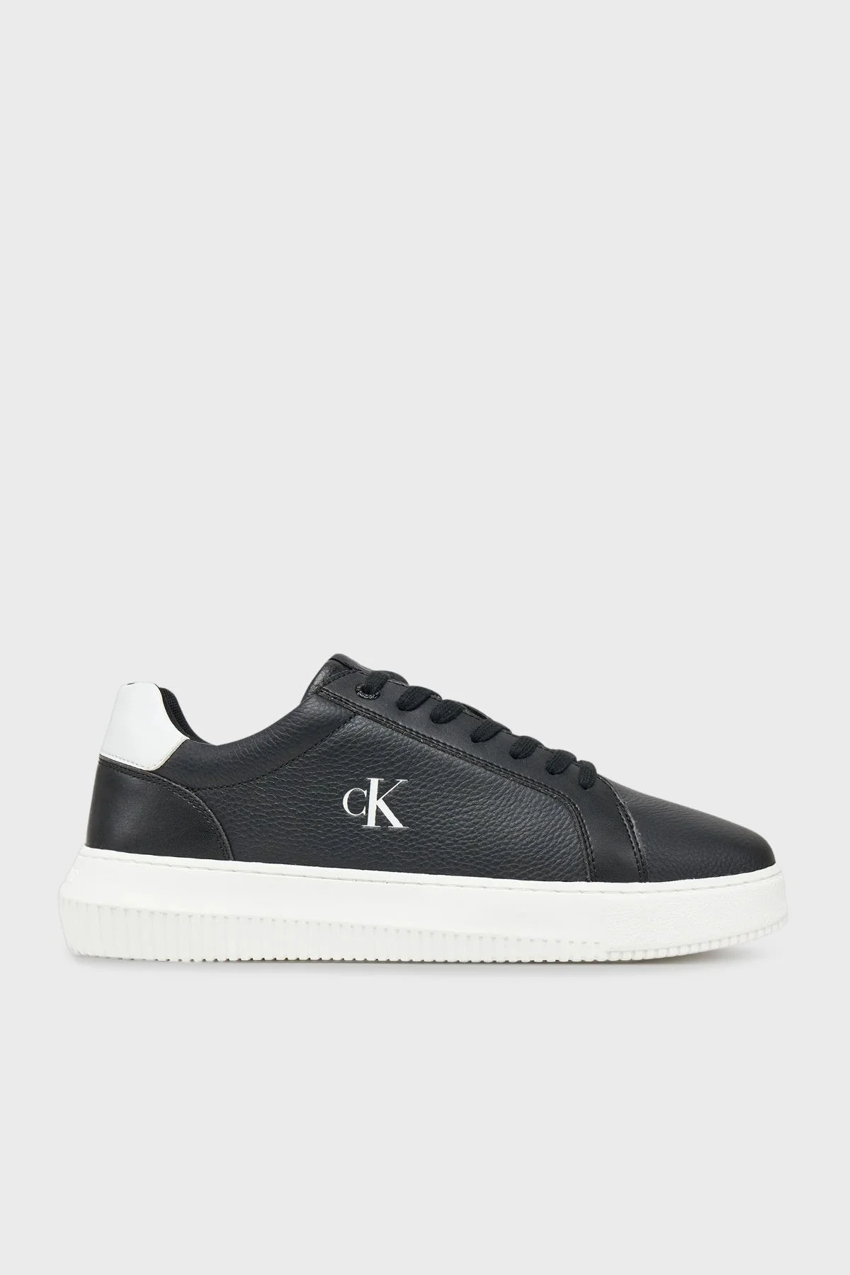 Calvin Klein Deri Logolu Sneaker YM0YM011980GN Erkek Ayakkabı YM0YM01198 0GN SİYAH-BEYAZ - 7