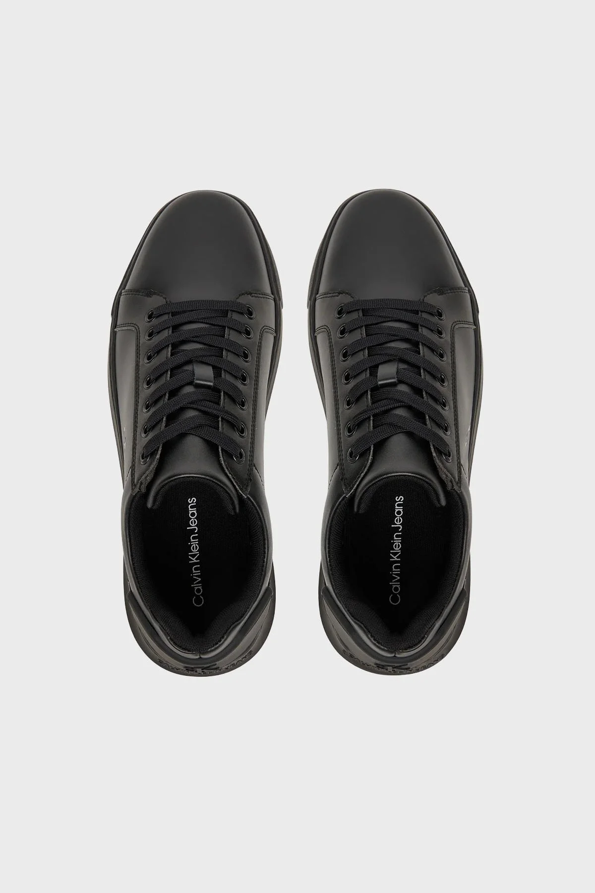 Calvin Klein Deri Logolu Sneaker YM0YM012960GJ Erkek Ayakkabı YM0YM01296 0GJ SİYAH - 3