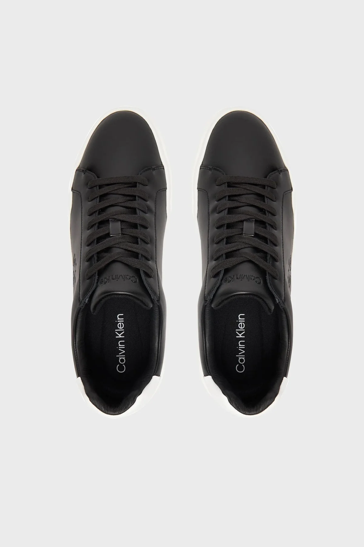 Calvin Klein Deri Logolu Sneaker YM0YM0134406W Erkek Ayakkabı YM0YM01344 06W SİYAH - 3