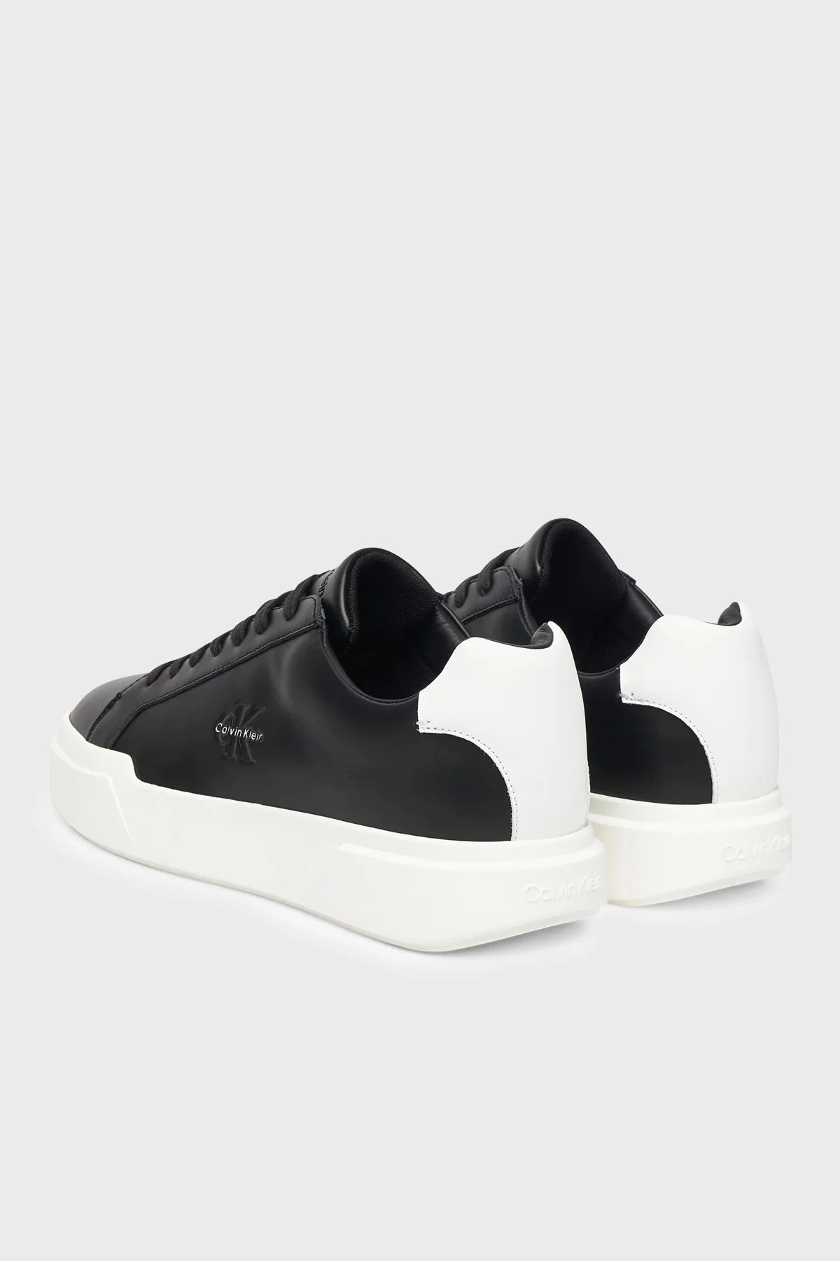 Calvin Klein Deri Logolu Sneaker YM0YM0134406W Erkek Ayakkabı YM0YM01344 06W SİYAH - 4