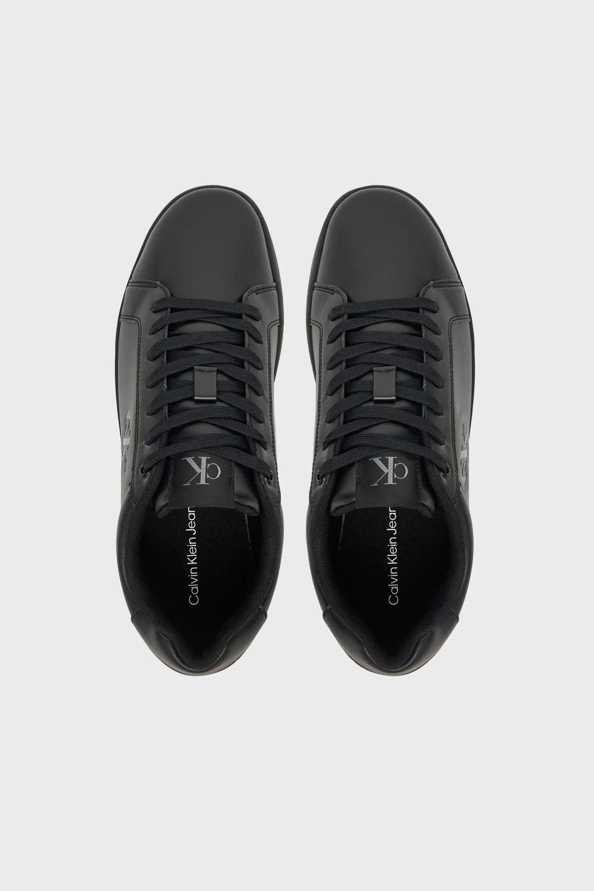 Calvin Klein Deri Logolu Sneaker YM0YM013690GJ Erkek Ayakkabı YM0YM01369 0GJ SİYAH - 3