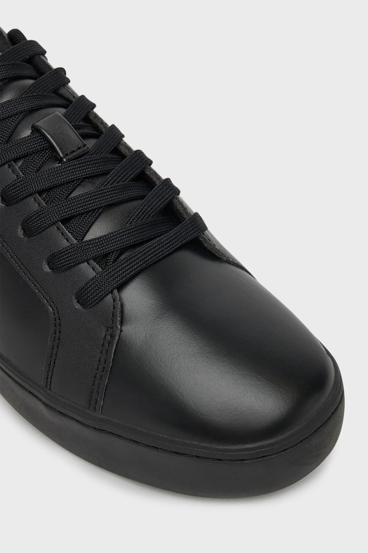 Calvin Klein Deri Logolu Sneaker YM0YM013690GJ Erkek Ayakkabı YM0YM01369 0GJ SİYAH - 5