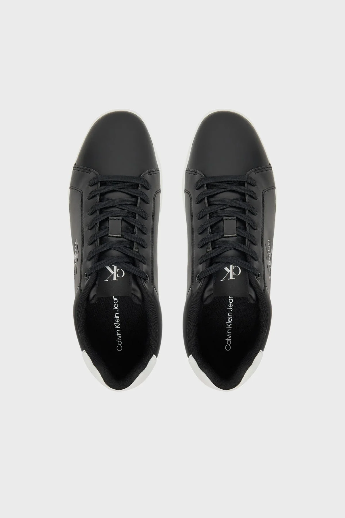 Calvin Klein Deri Logolu Sneaker YM0YM013690GM Erkek Ayakkabı YM0YM01369 0GM SİYAH-BEYAZ - 3