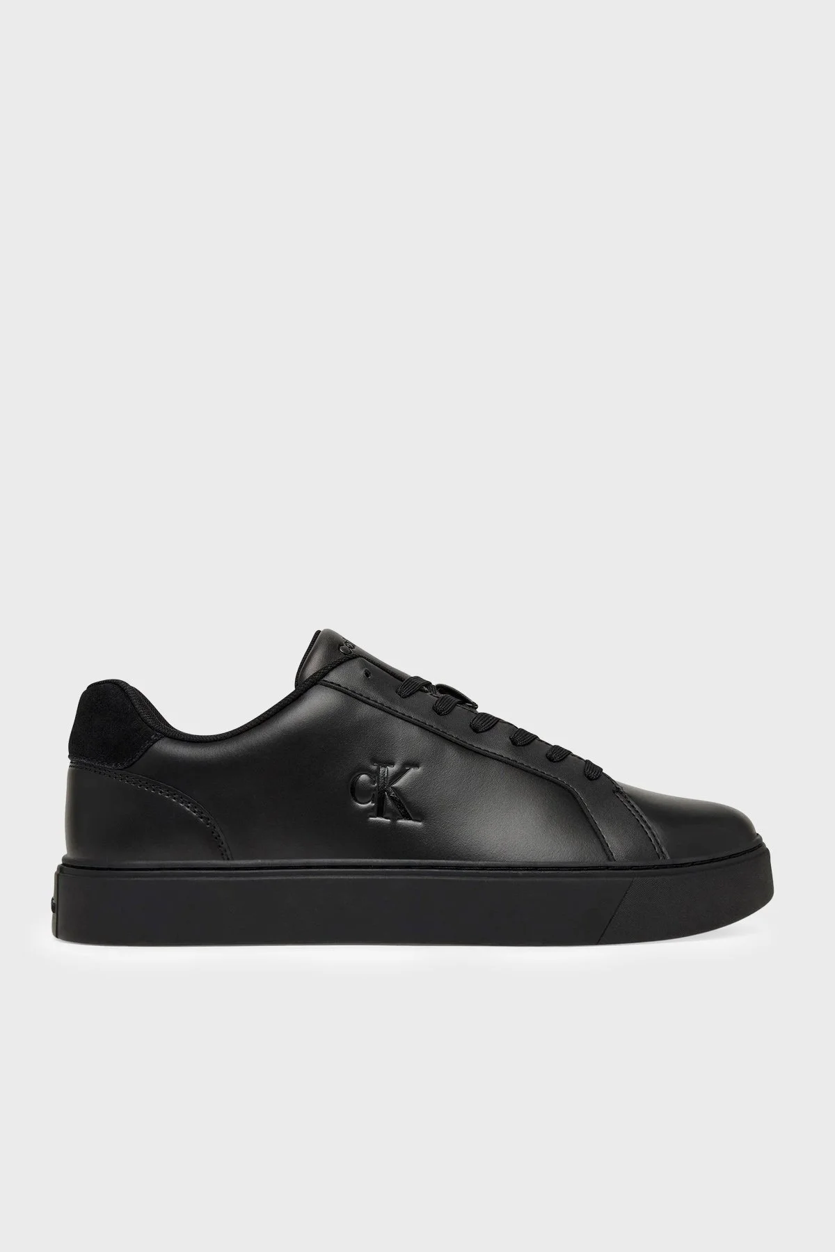 Calvin Klein Deri Logolu Sneaker YM0YM0143500T Erkek Ayakkabı YM0YM01435 00T SİYAH - 1