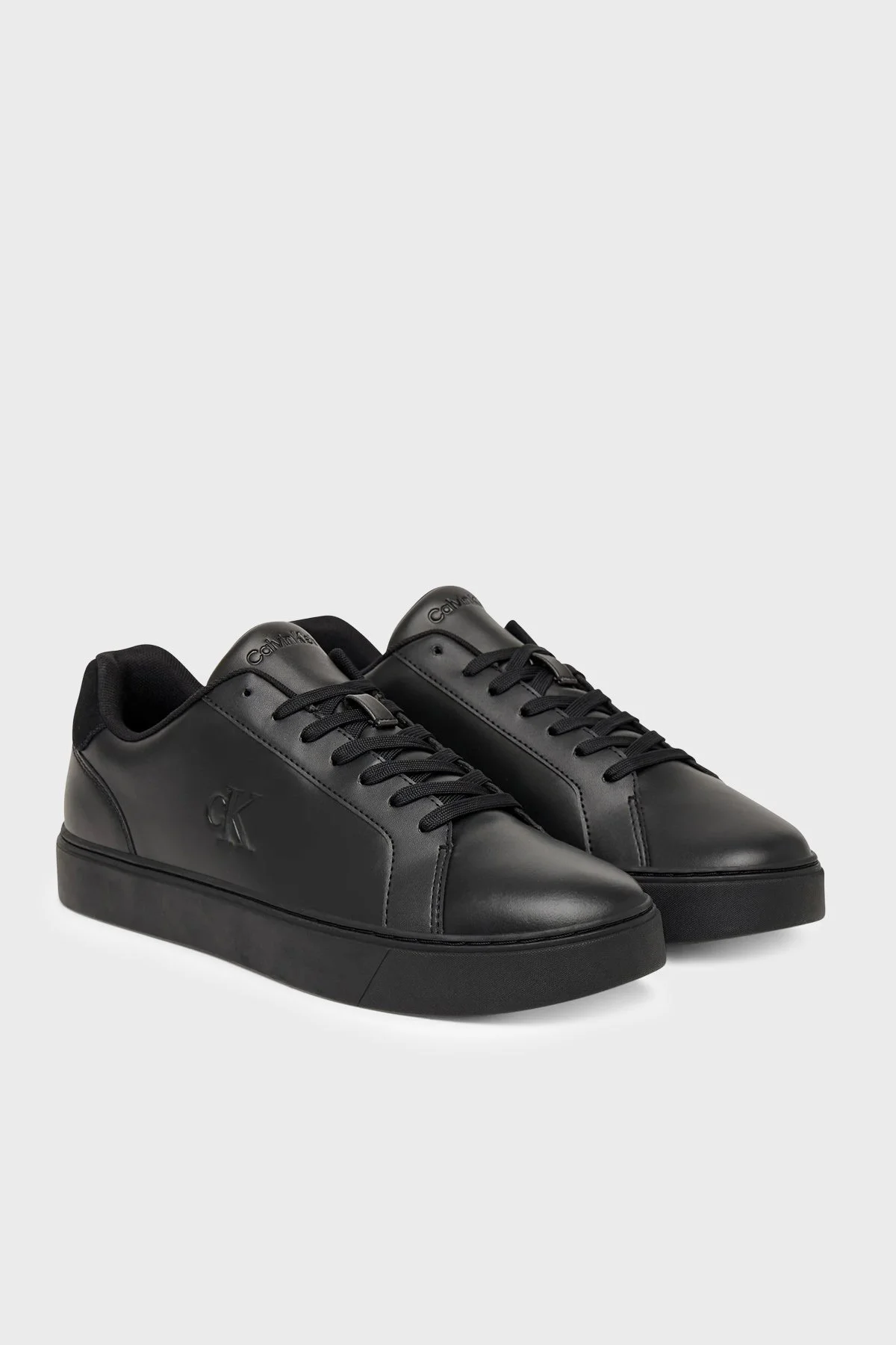 Calvin Klein Deri Logolu Sneaker YM0YM0143500T Erkek Ayakkabı YM0YM01435 00T SİYAH - 2